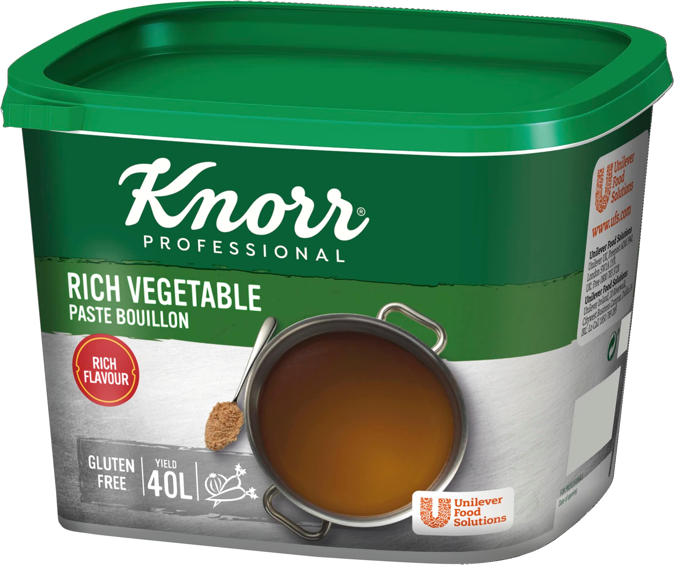 Knorr Professional Rich Vegetable Paste Bouillon, Savoury Vegetable Base for Soups, Stocks and Broths, 1 kg