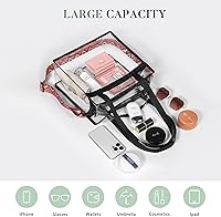 Vista 77 de BAGAIL Bolsas transparentes aprobadas para estadios con cierre de cremallera, bandolera bandolera con correa ajustable