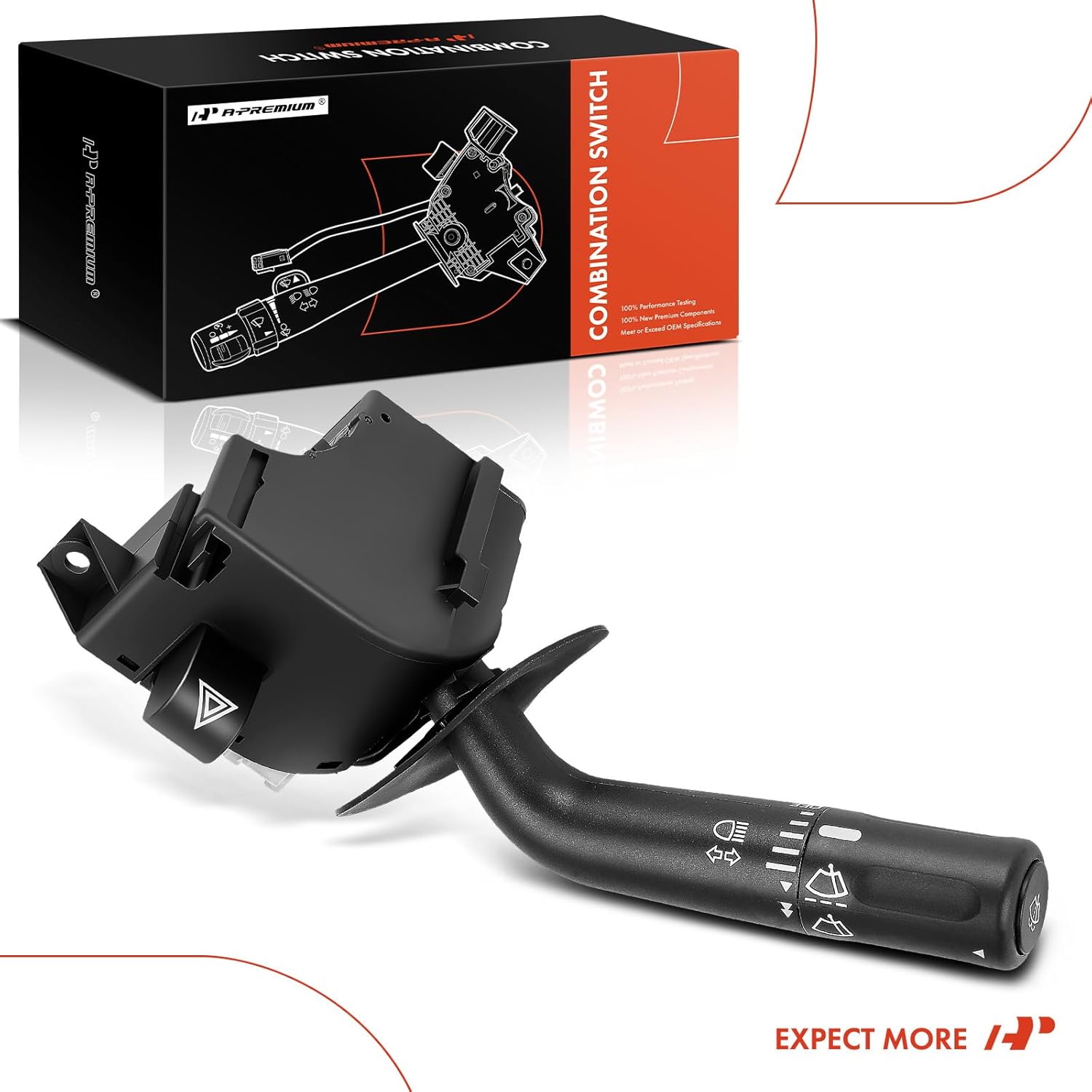 A-Premium Turn Signal Switch, Headlight Dimmer Windshield Wiper Multifunction Switch Lever Compatible with Ford F-150 2004 (Built Before 11/28/2004)