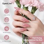 OpenLive 16.5ml Dusty Rose Nail Polish Large Volume Quick Drying Light Pink Nail Polish, Fast Drying and Long Lasting Color Nail Art DIY Home Manicure Gift for Women