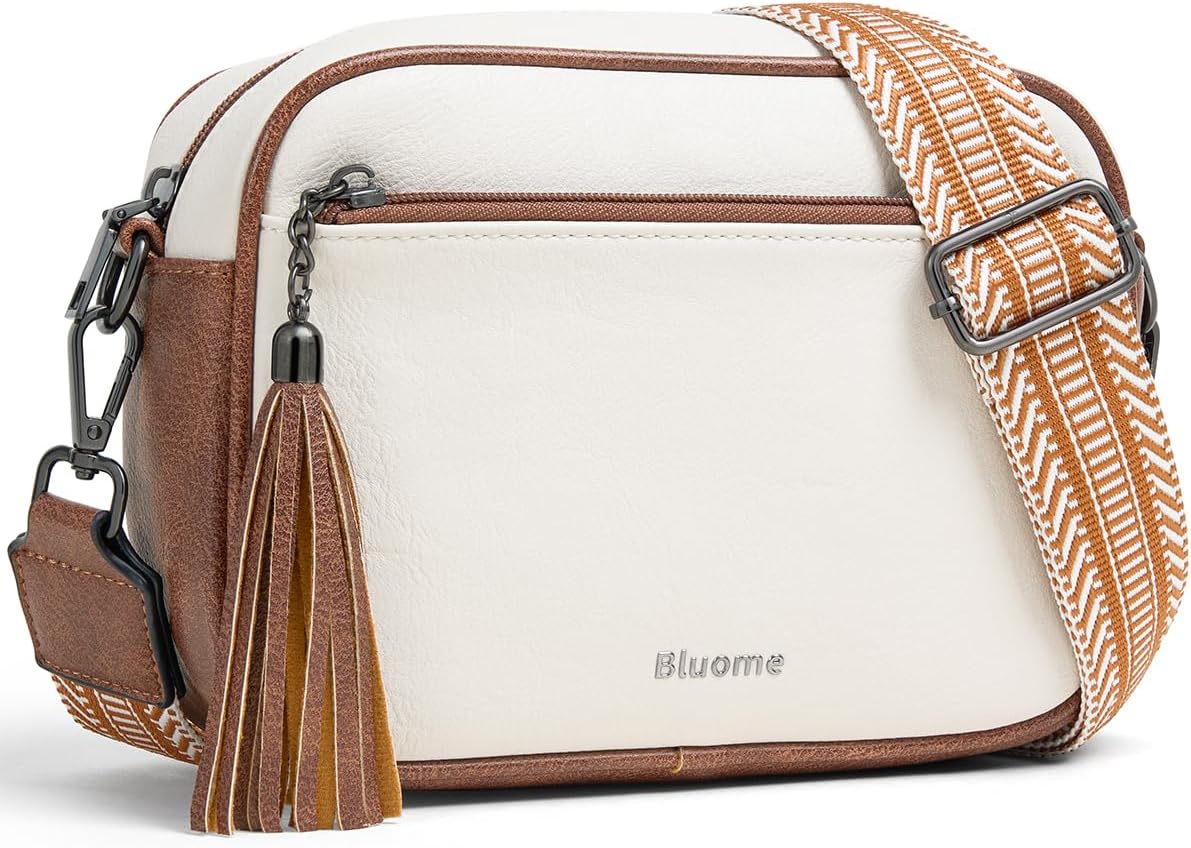 Bluome Small Crossbody Purse for Women – Multi Pocket Travel Purses Crossbody Bag Shoulder Handbags with Adjustable Strap
