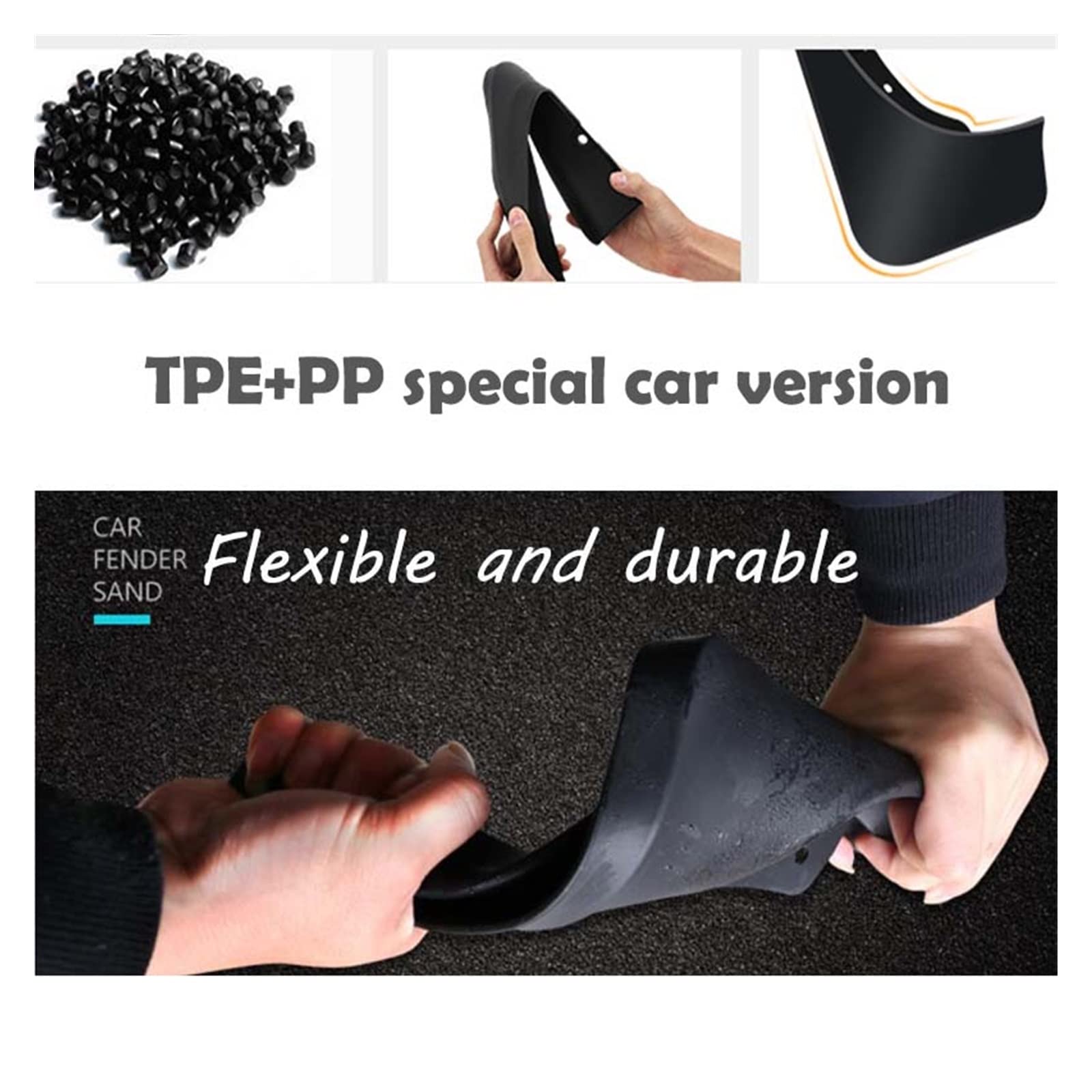 Xuanqingyi Store Vorne Hinten 4PCS Kompatibel Mit SsangYong Kompatibel Mit Korando Kotflügel Kotflügel Schmutzfänger Schutz Spritzschutz Kotflügel Kotflügel Auto Zubehör