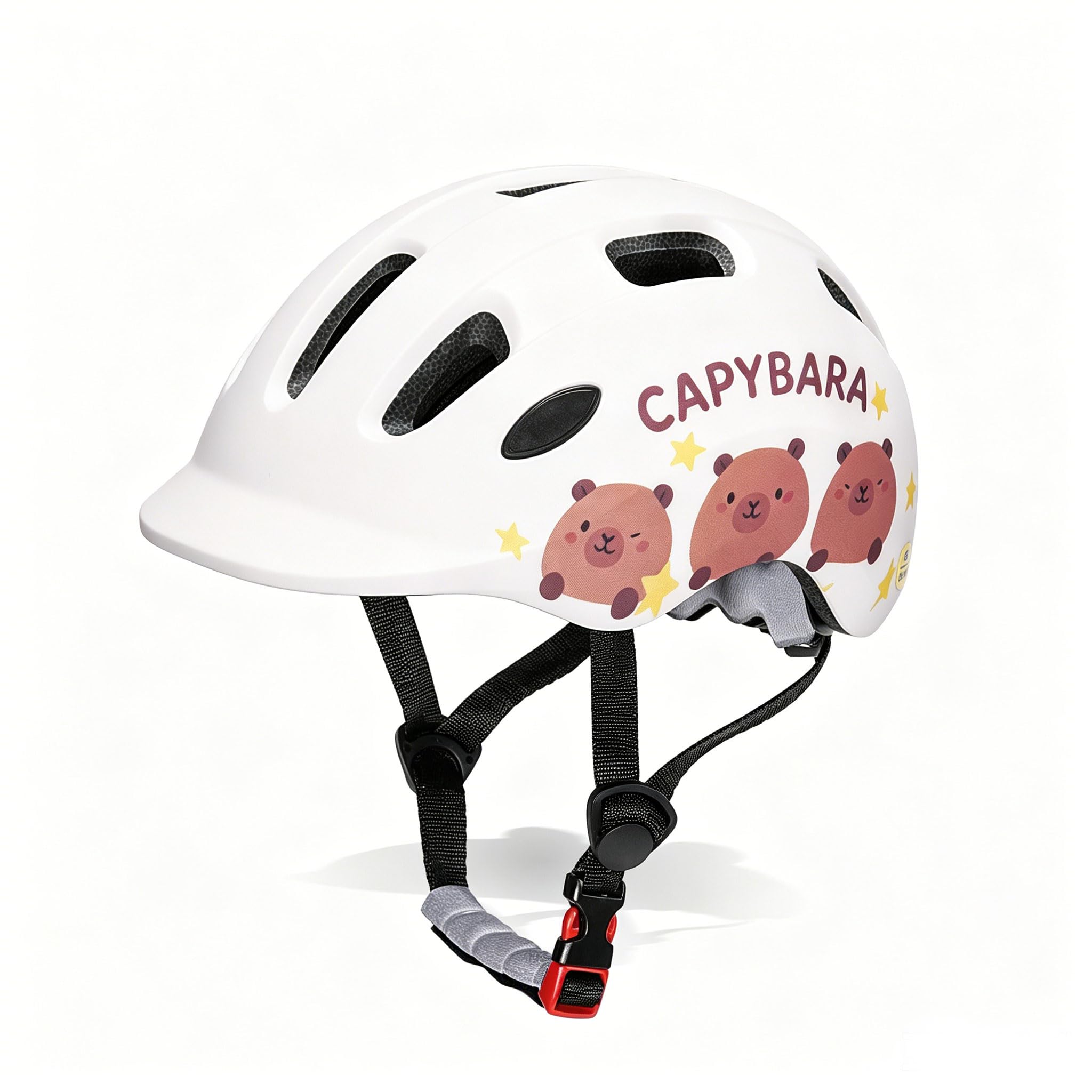 Casque de vélo pour enfant 48-52 cm - Casque pour tout-petits avec oreilles 3D - Casque réglable pour filles et garçons - Casque de skate léger pour vélo de route, scooter, vélo et patins à roulettes