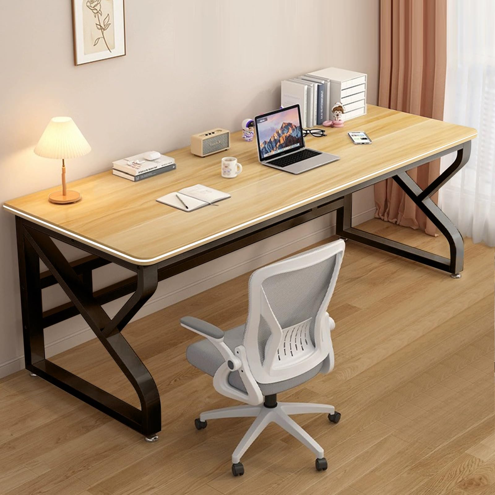 Computer Desk, Gaming Desk, Width 39.4 x Depth 19.7 inches (100 x 50 cm), PC Desk, Wooden, Multifunctional, Table, Study Desk, Dressing Desk, Work Desk, Office Desk, Home Work, Remote Work