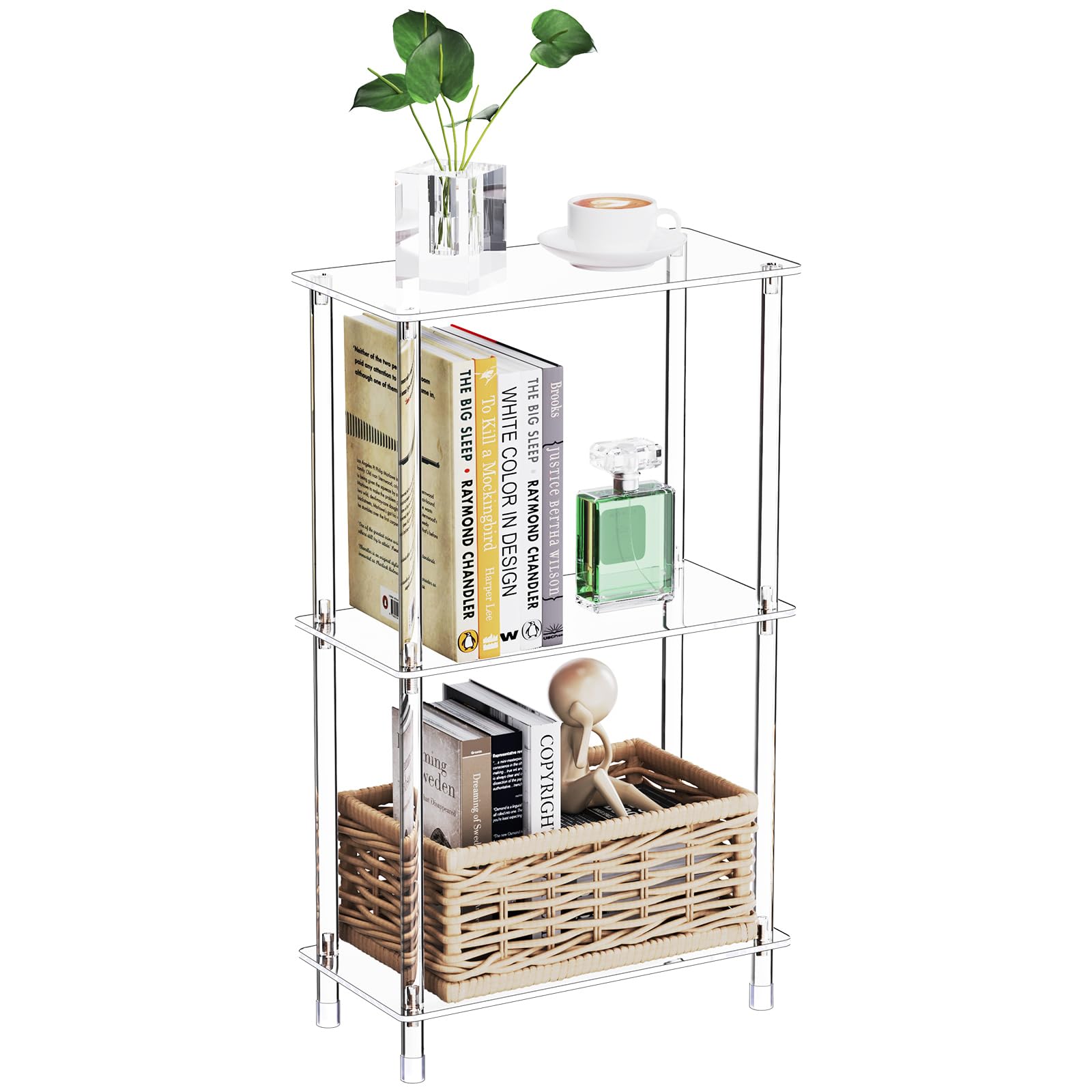 Photo 1 of Bkemiy 3-Tier Acrylic End Table, Clear