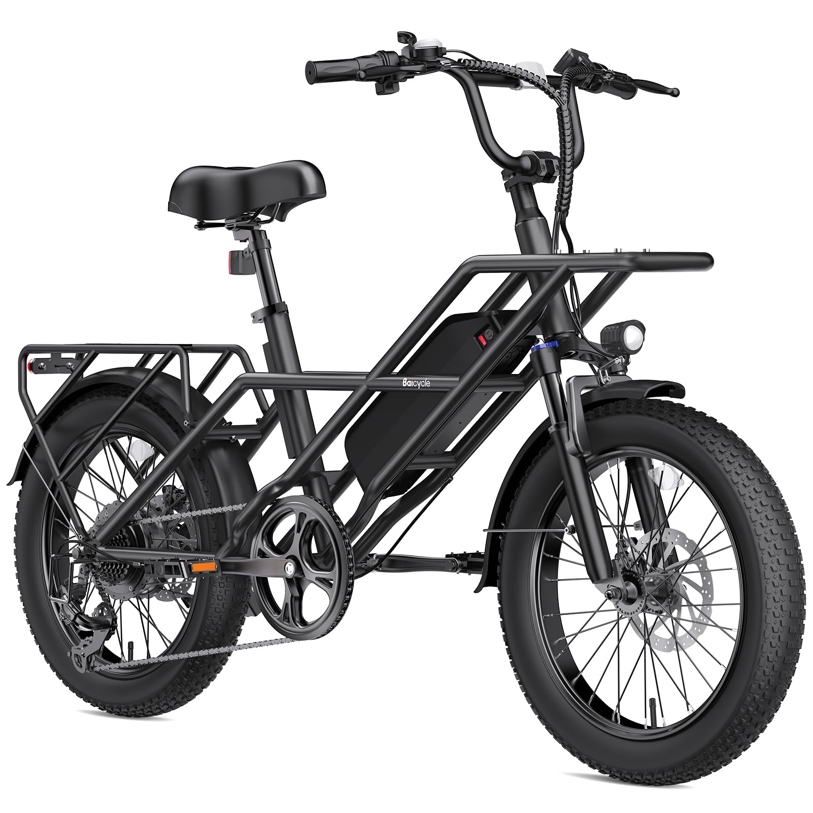 20" Fat Tire Electric Bike for Adults 750W/1200W Peak Motor E Bike 28 MPH 70 Miles Long Range Ebikes with 48V Removable Battery 7 Speed Mountain Ebike Commuter Electric Bicycle