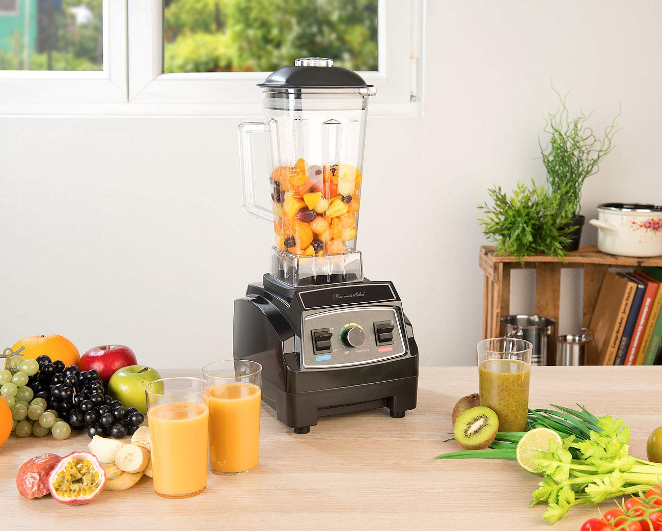 Rosenstein & Söhne Profesjonalny blender retro 1500 W 2 l