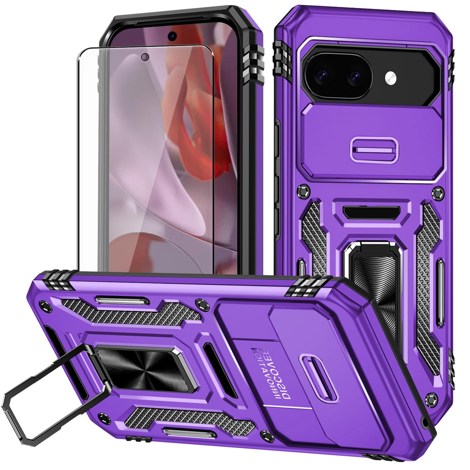 Amazon.com: for Google Pixel 9a Case with Screen Protector and