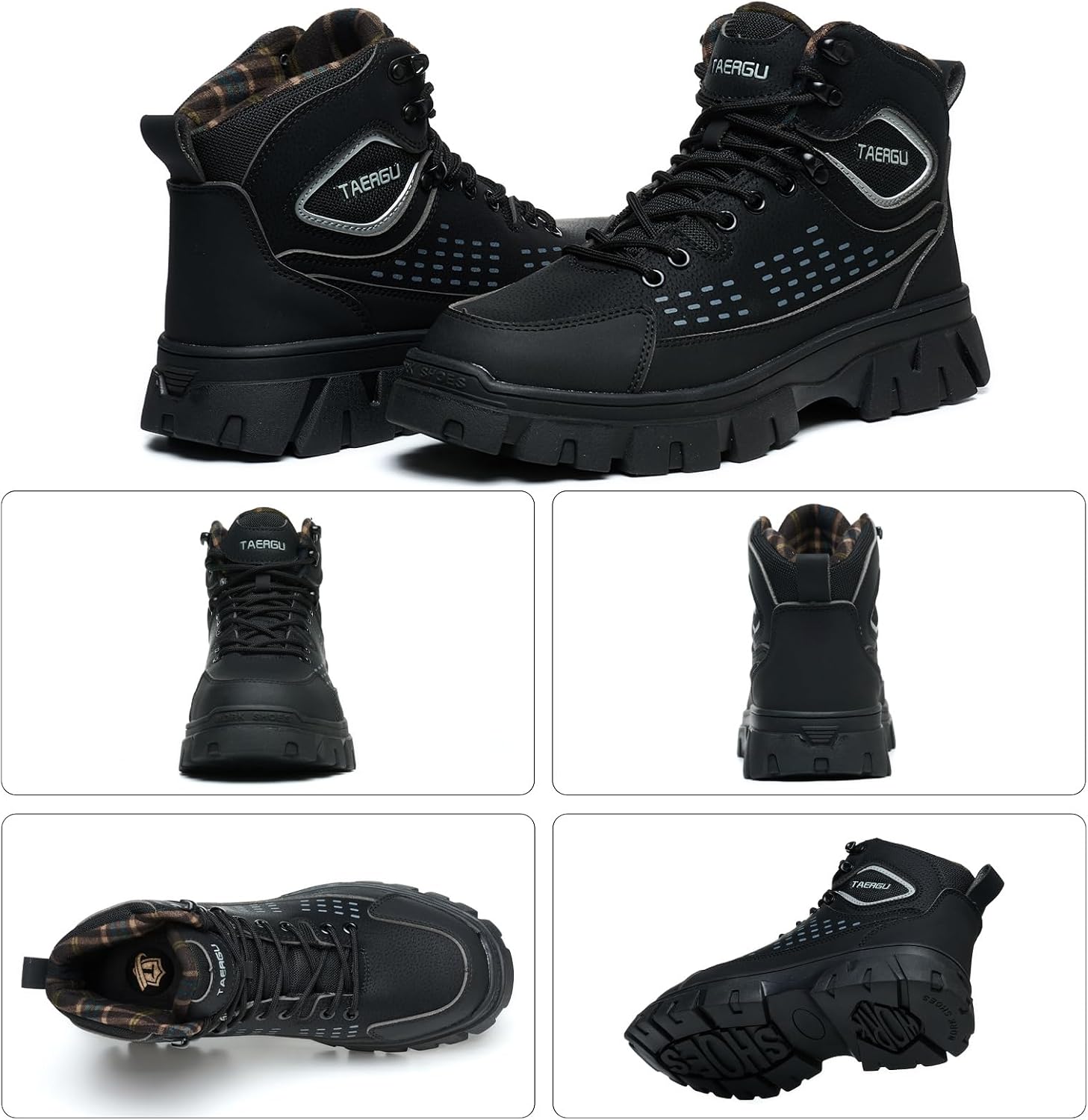Steel Toe Work Boots For Men 6" Waterproof Safety Boots Indestructible Industrial Boot Mens Steel Toe Shoes Botas De Trabajo