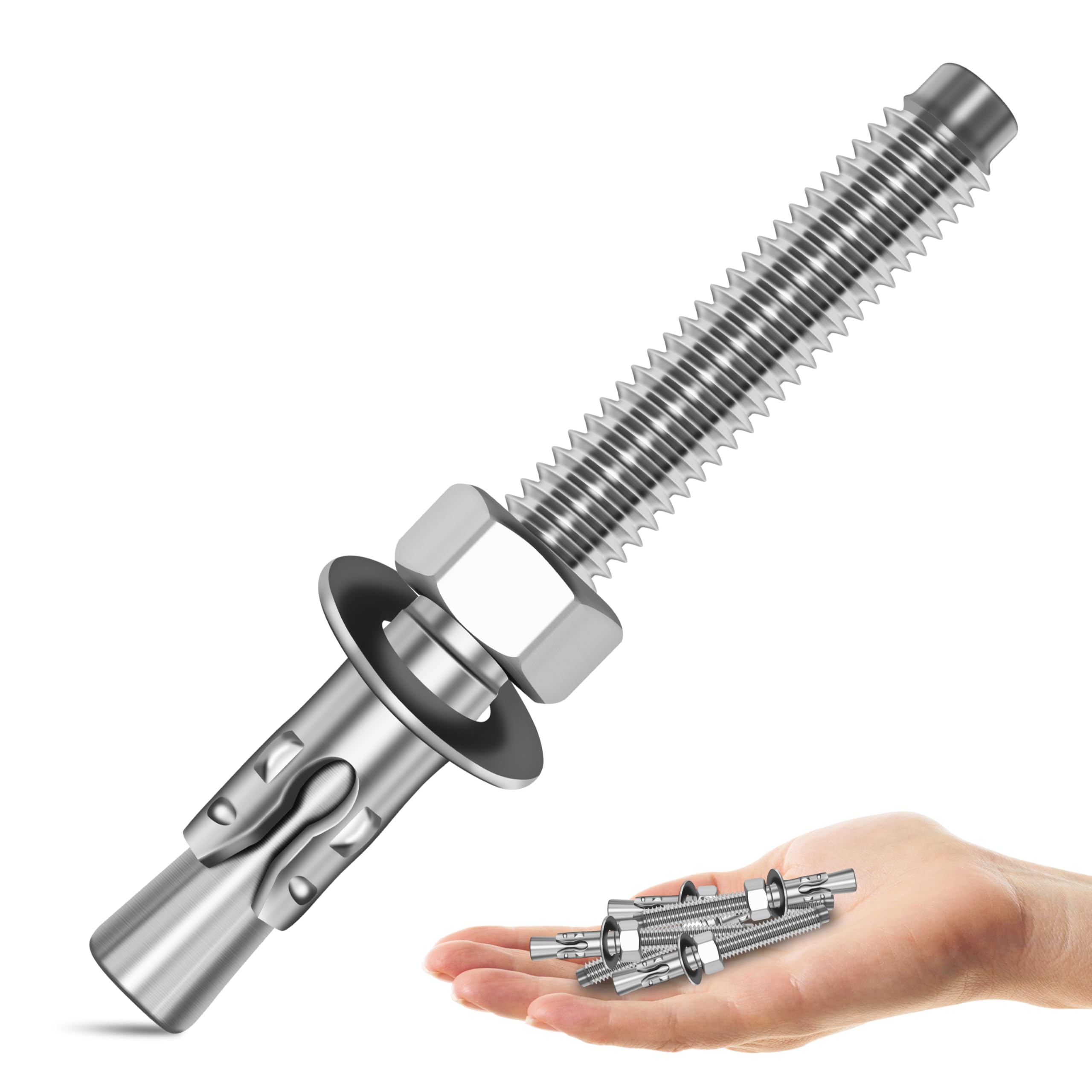 Stainless Steel Wedge Anchors - Secure Concrete & Brick -9 Stainless Steel Wedge Anchors - Secure Concrete & Brick -9