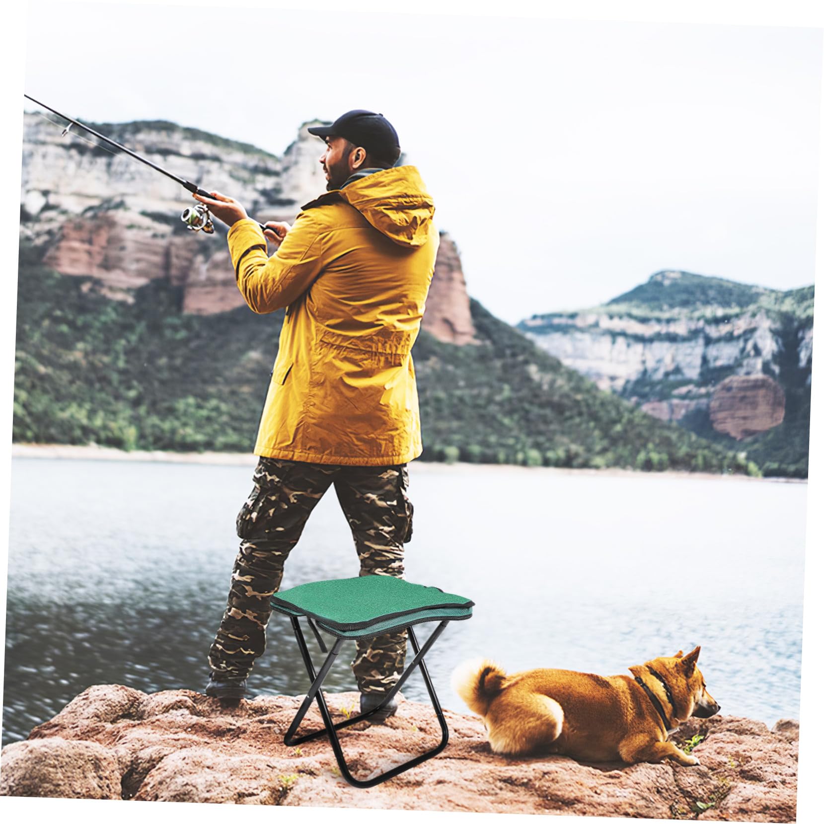 Toddmomy Sgabello Pieghevole da Campeggio Leggero in Alluminio Sedia Portatile Ergonomica per Pesca Giardinaggio Picnic e Outdoor e Facile da Trasportare