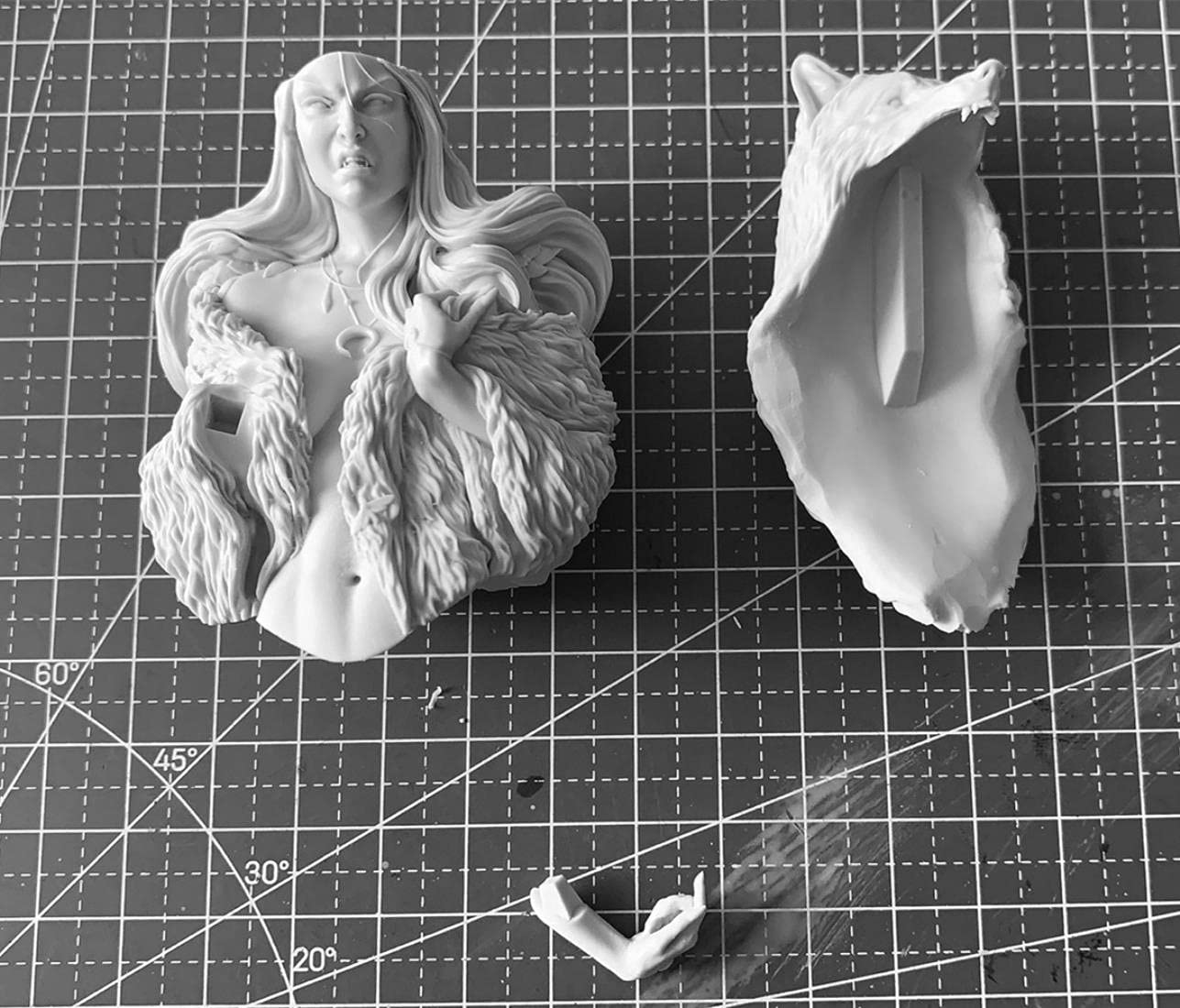 1/10 Resin Büste Modell Gk Bausätze Werwolf Unmontiert Unlackiert S298