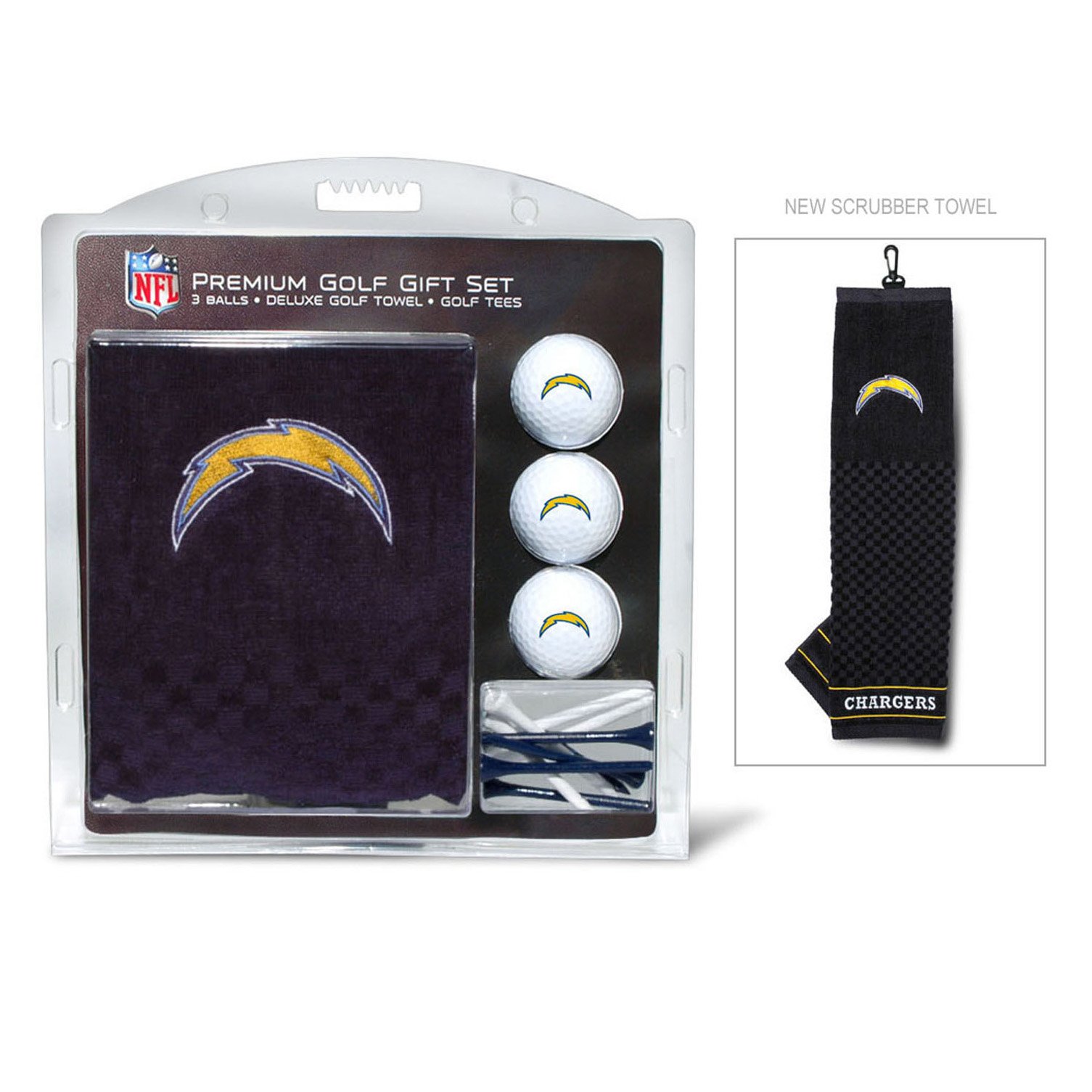 Team Golf NFL Geschenkset: Besticktes Handtuch, 3 Golfbälle und 14 Tees, dreifach gefaltetes Baumwollhandtuch, 40,6 x 55,9 cm