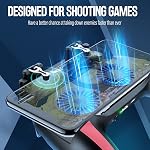Contrôleur de jeu mobile avec 4000mAh Banque d'électricité & Ventilateur de refroidissement, L1R1 Déclencheur Joystick pour PUBG/Appel de Duty/Fortnite, Jeu Grip Gamepad pour 4.7-7" Android iOS Téléphone