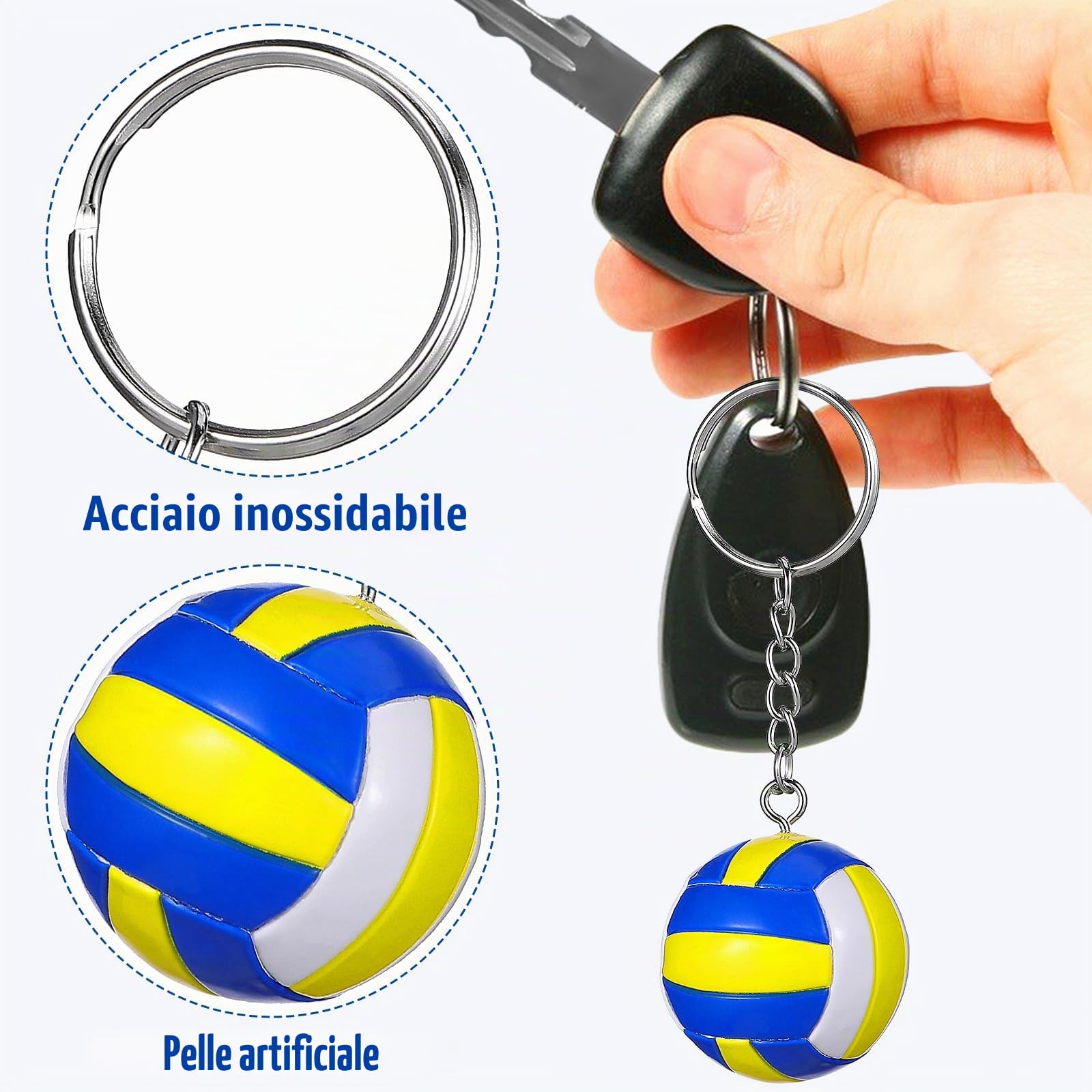 BESPORTBLE 15 Pcs Pallavolo Portachiavi Chiavi Della Macchina Portachiavi Madre Pallavolo Appeso Portachiavi Catene Chiave Per Le Chiavi Della Macchina Girly Car Decor Mini Accessori Per