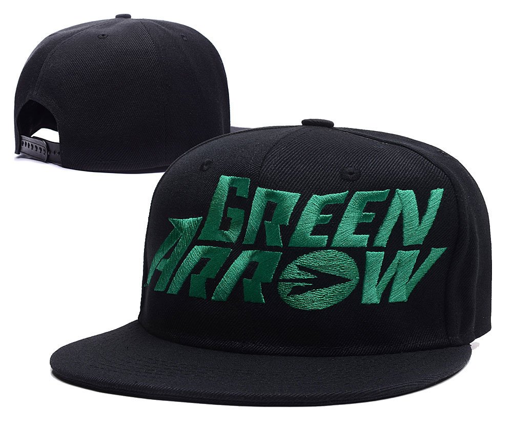 Green Arrow Logo Adjustable Snapback Embroidery Hats Caps
