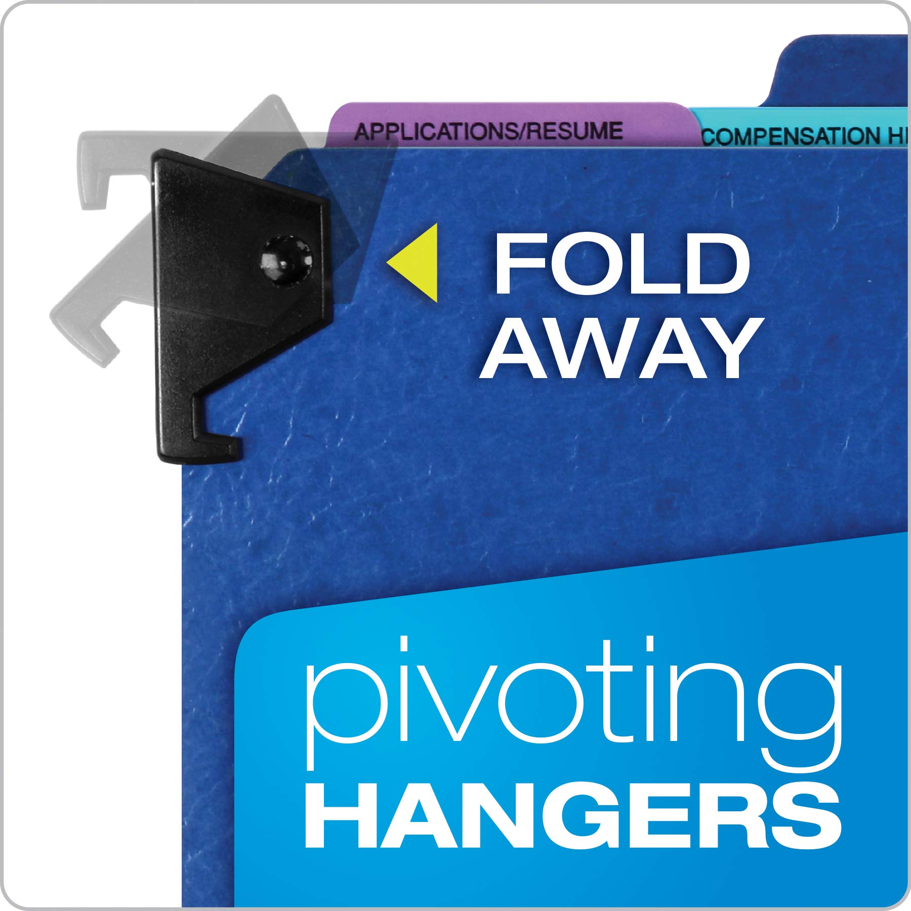 Pendaflex Hanging Employee/Personnel Folders, Letter size, Blue, 10 per box (ser-2-bl)