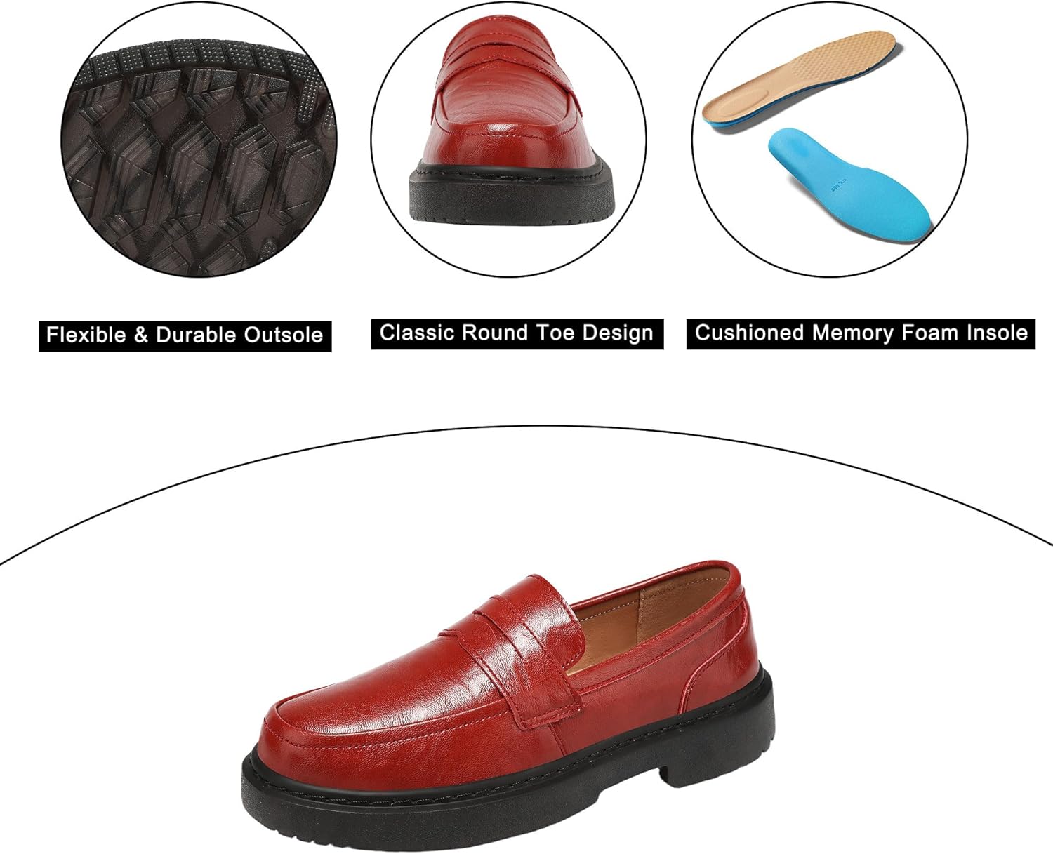 BEAUSEEN Women's Penny Loafers Slip On Comfortable & Lightweight Driving Moccasins Casual Office Work Flats Cute Business Dress Shoes - Image 6