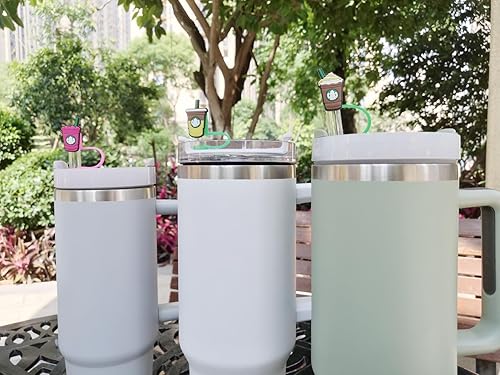 Miniatura 7 de Tapas de popote de 0.315 pulgadas para copa Stanley, 6 piezas reutilizables para sorbetes Stanley, protector de popote a prueba de salpicaduras,