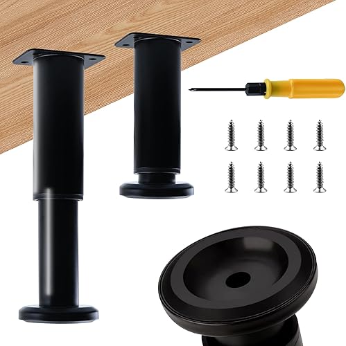 Patas de soporte de cama de altura ajustable para marco de cama, 2 piezas, pies niveladores resistentes, patas de soporte de marco de cama para disponible en Yaxa Venezuela