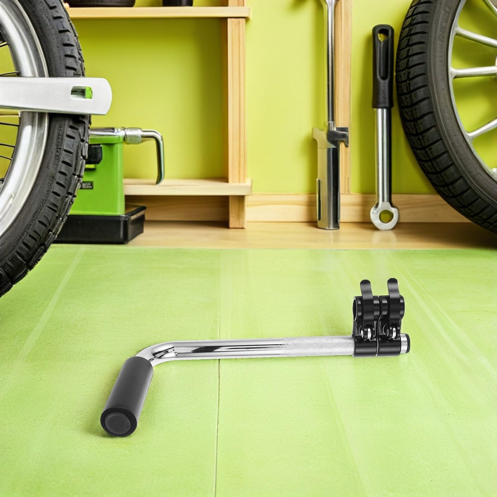 Extensor de Mango para Silla de Ruedas, Acero Inoxidable, Instalación Fácil, Uso Ergonómico, para Interior y Exterior, Plata