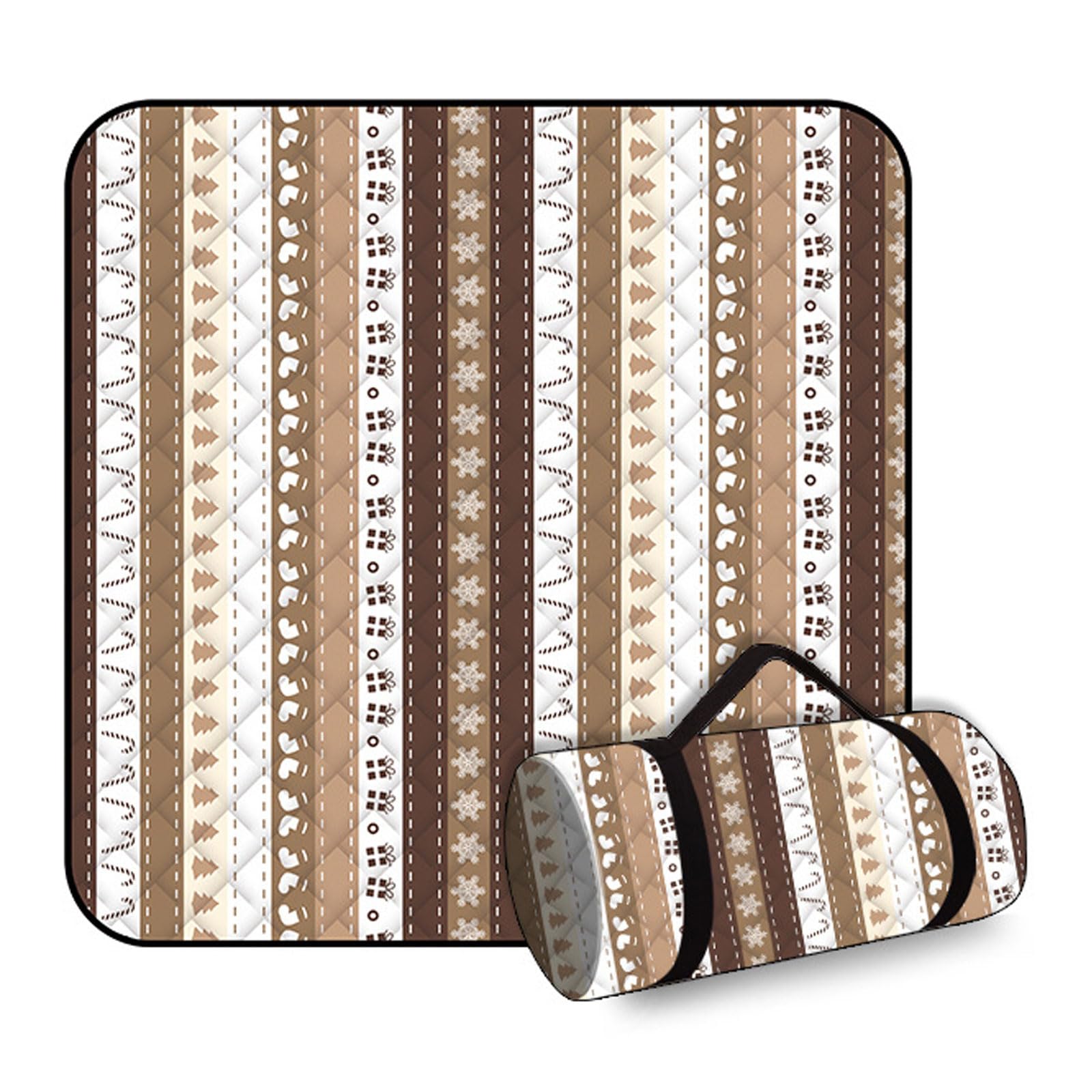 Coperte Picnic Impermeabili Pieghevoli Spiaggia Esterni Anti Sabbia Per Campeggio Prato Parco Accessori-Brown