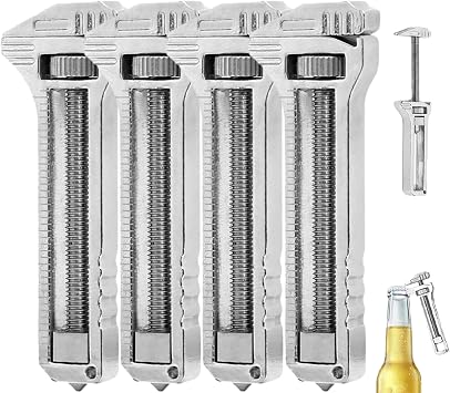 Compact Titanium Multitool, Mini Multitool Wrench, Adjustable Pocket Alloy Tool with Bottle Opener, Nail Puller, EDC Portable Outdoor Camping Tool 4