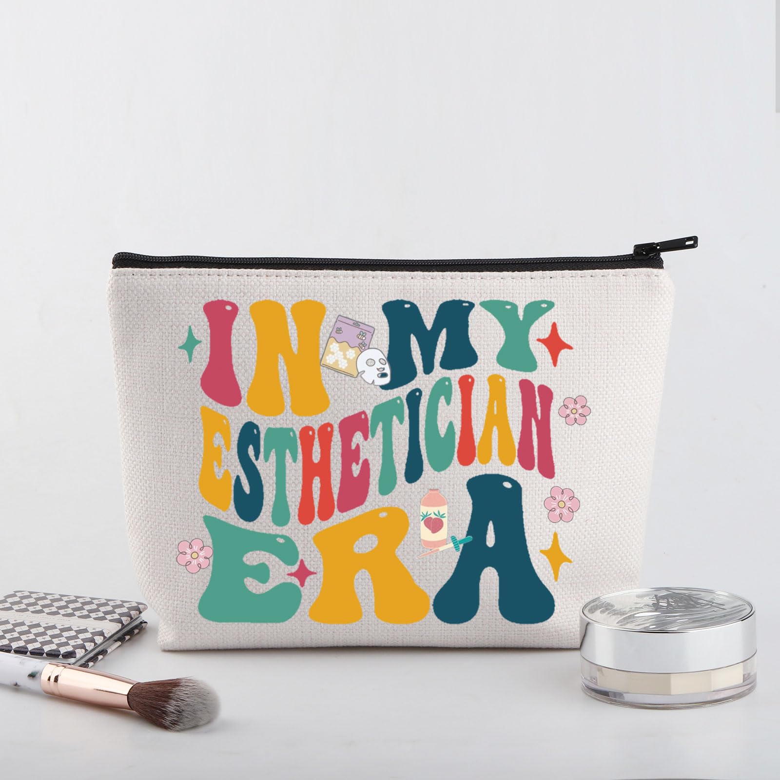WSNANG Esthetician Makeup Bag Beautician Gift Beauty Artist Gift Beauty Skincare Cosmetic Accessories Pouch Makeup Artist Gift (Esthetician bag)