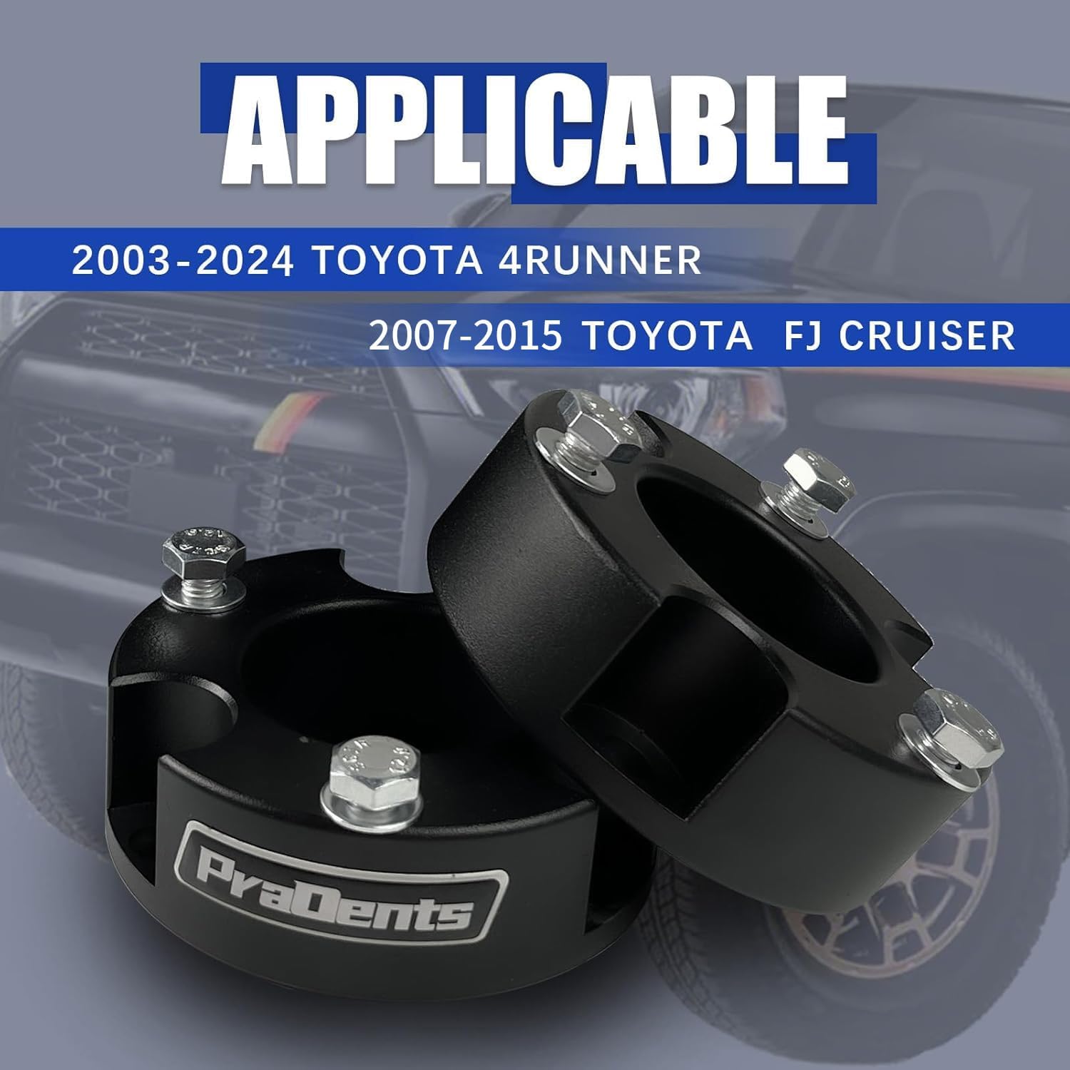 Leveling Lift Kit for 2003-2024 4Runner, 2007-2015 FJ Cruiser, 3 inch Front and 2 inch Rear Strut Spacers Leveling Kit