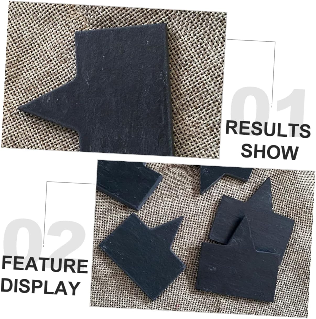 1set Unique Cheese Toppers Labels Pencils Square Cheese Inserts for Cake Decor Natural Design Bag for Easy Writing for Home and Bakery Use