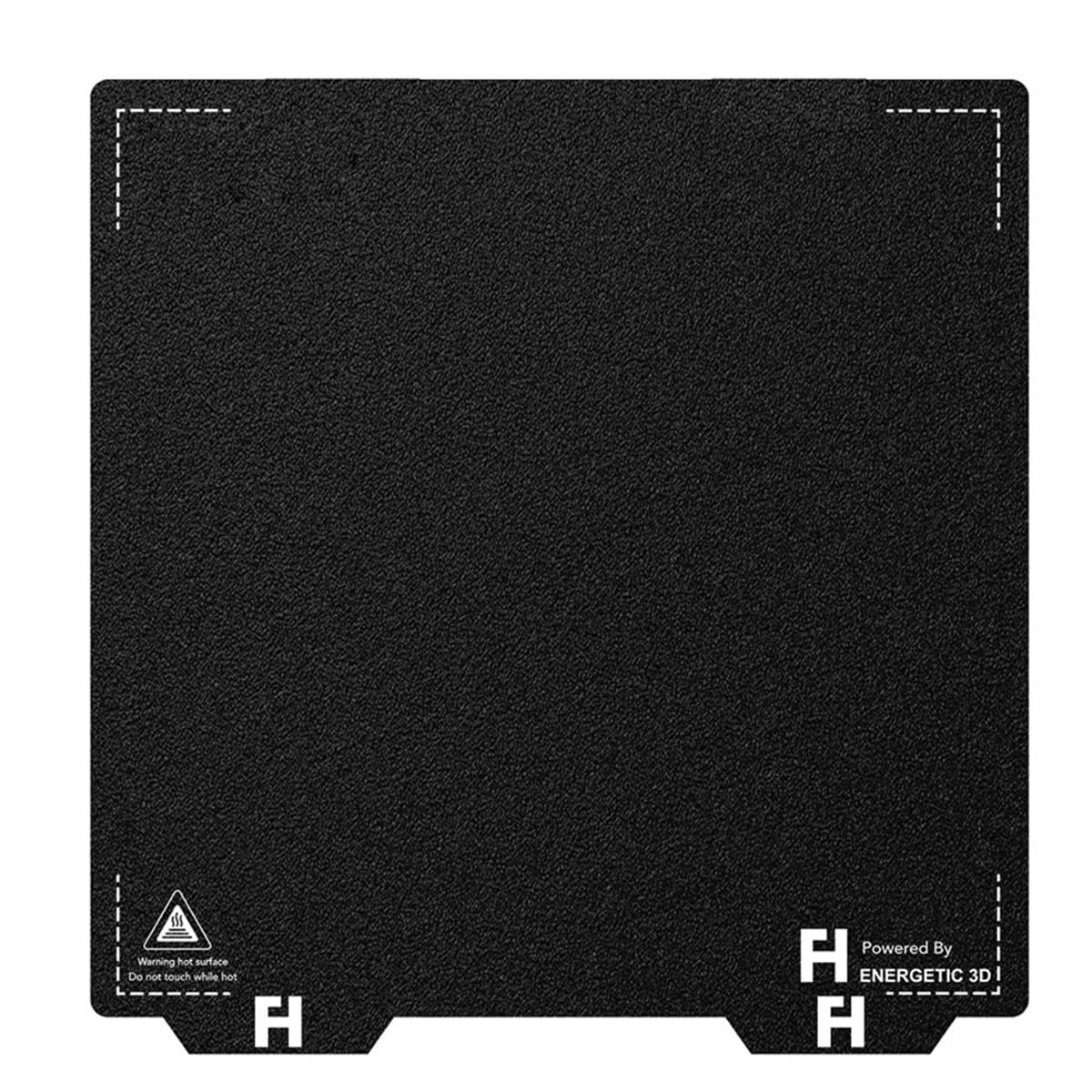 Piezas y accesorios para impresoras 3D Hoja de PEI 165x165mm cama con textura de polvo esmerilado cama calentada de acero con resorte magnético(120x120mm)