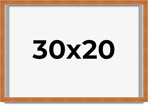 Miniatura 324 de Marco marrón de 18 x 24 pulgadas, marco de madera maciza de nuez de miel, ancho de moldeo de 0.875 pulgadas, profundidad de rabo de 0.875 pulgadas