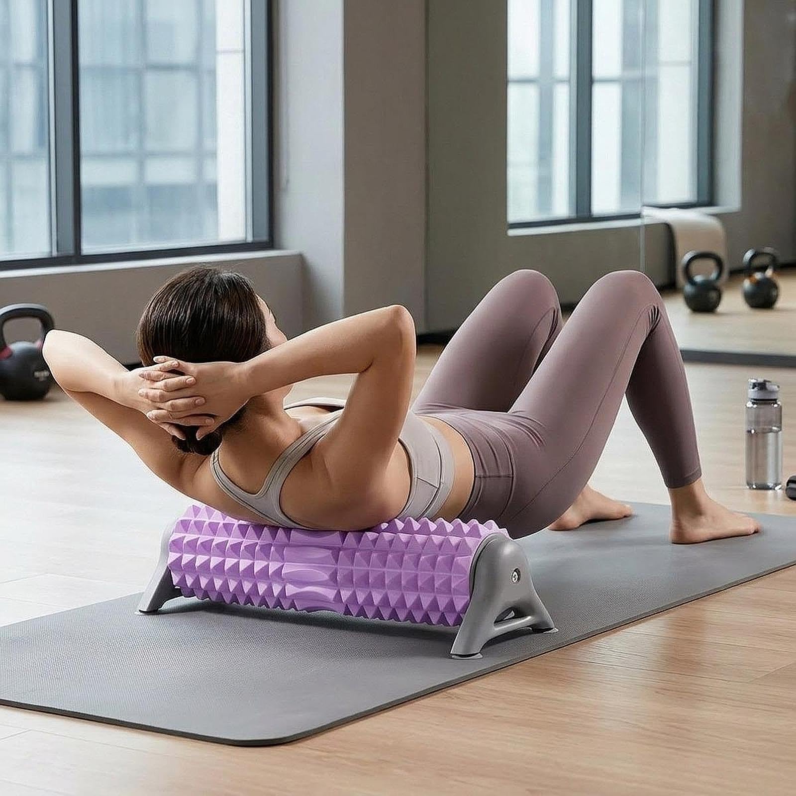 Homyl Fitness Roller Pilates Trainingsblock Muskeldehnung Gymnastik Massagerolle Aus Eva mit Rutschfestem Design für Heimfitness Körperentspannung