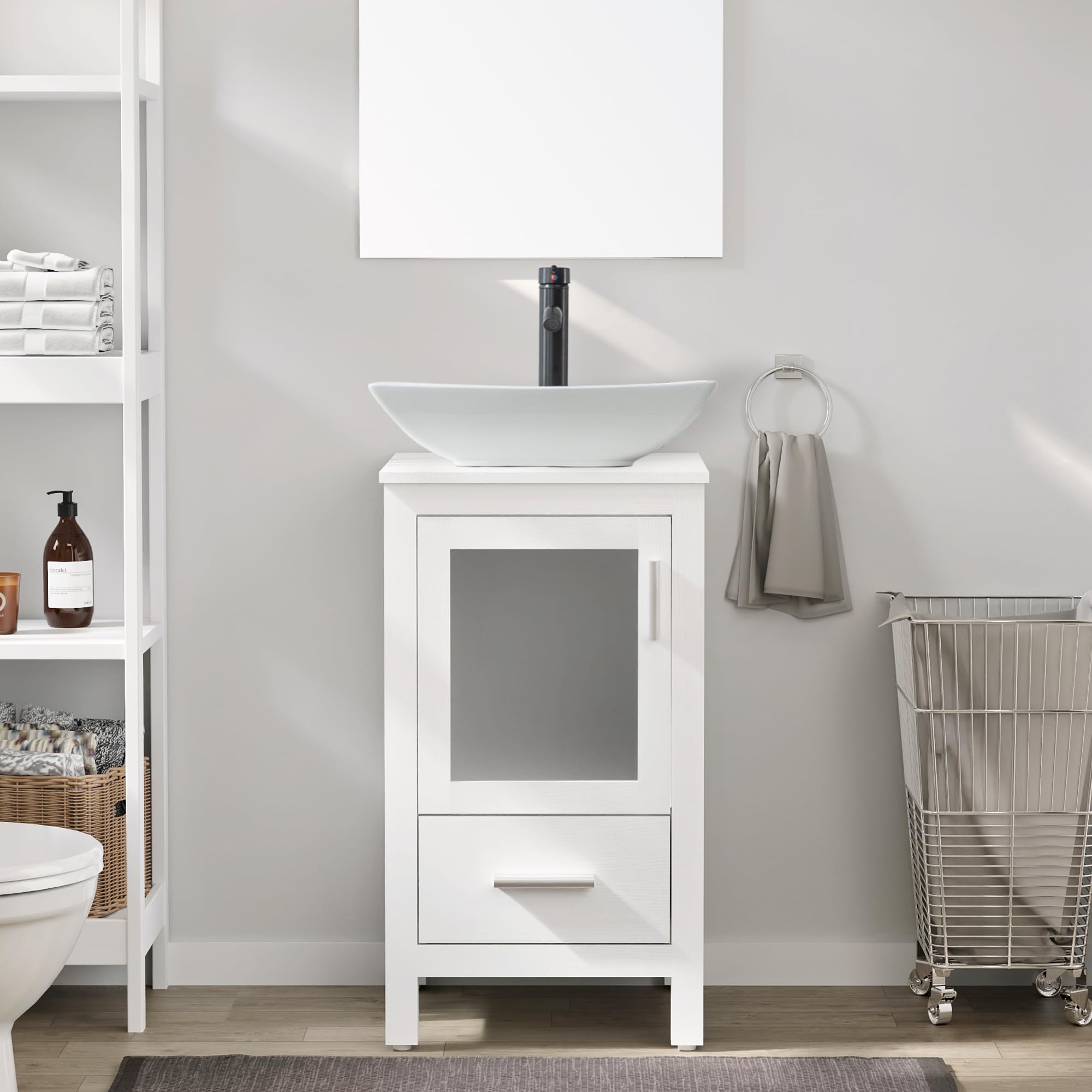 eclife 18 Small Bathroom Vanity Sink Combo T32