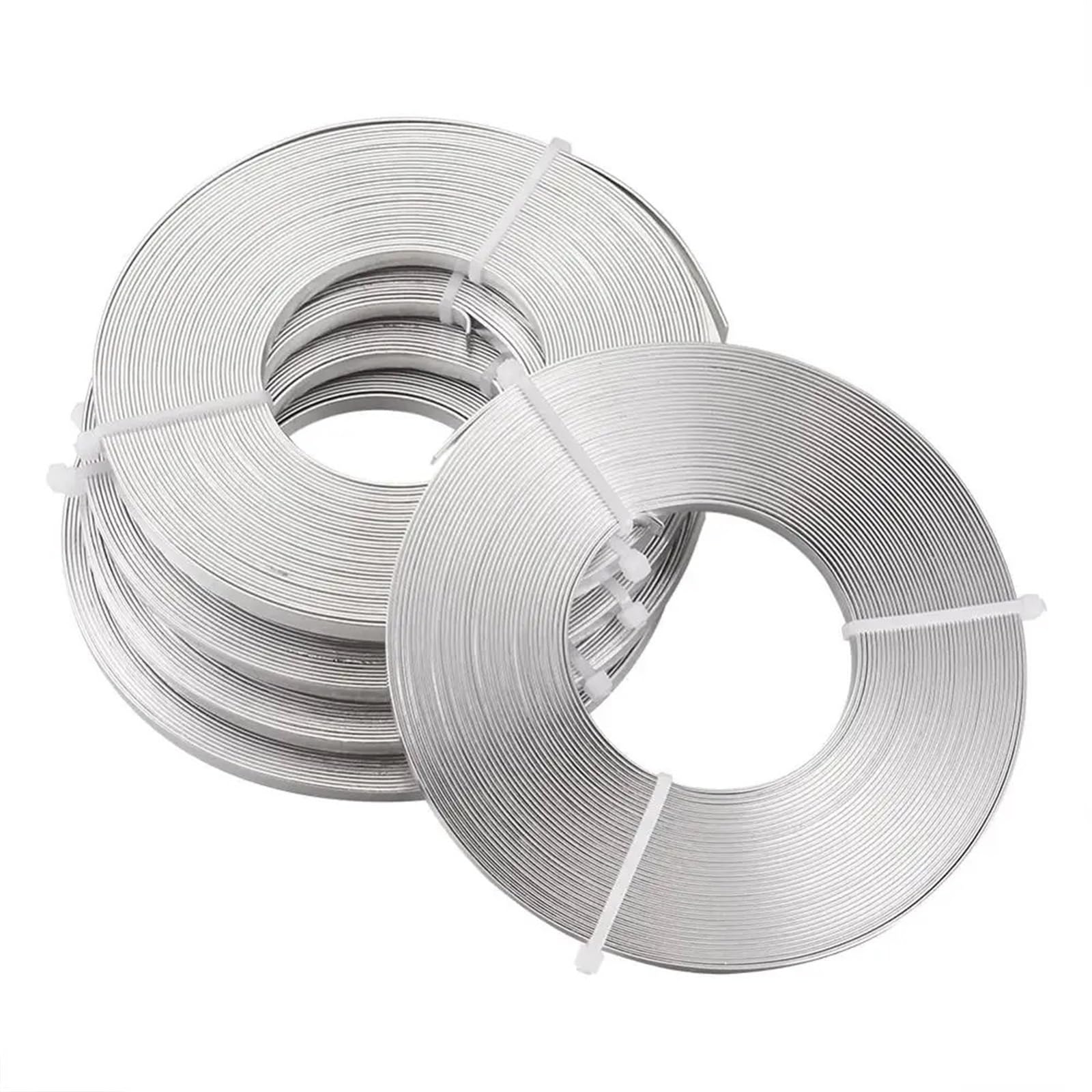 Szeroka gama kolorów: Drut aluminiowy występuje w wielu żywych kolorach, idealnych do dodania odrobiny koloru do Twoich kreacji. 5 rolek 3 mm 5 mm płaski drut aluminiowy Ręcznie robiony drut metalowy