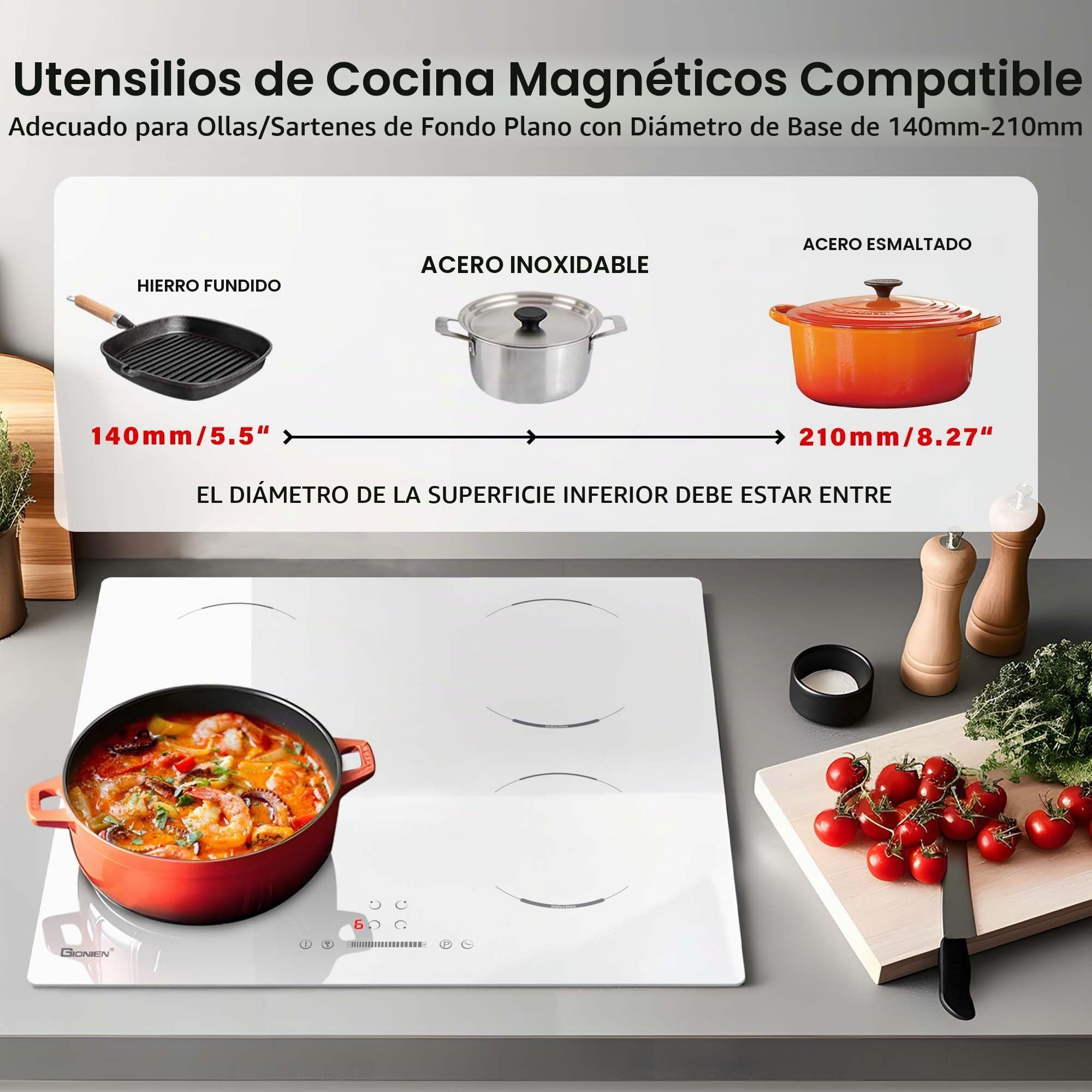 Placa de inducción de 60 cm