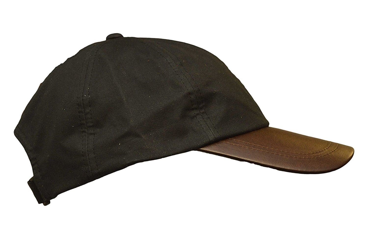WALKER AND HAWKES Unisex Baseball-Kappe aus gewachster Baumwolle - Schirm aus Leder - Einheitsgröße