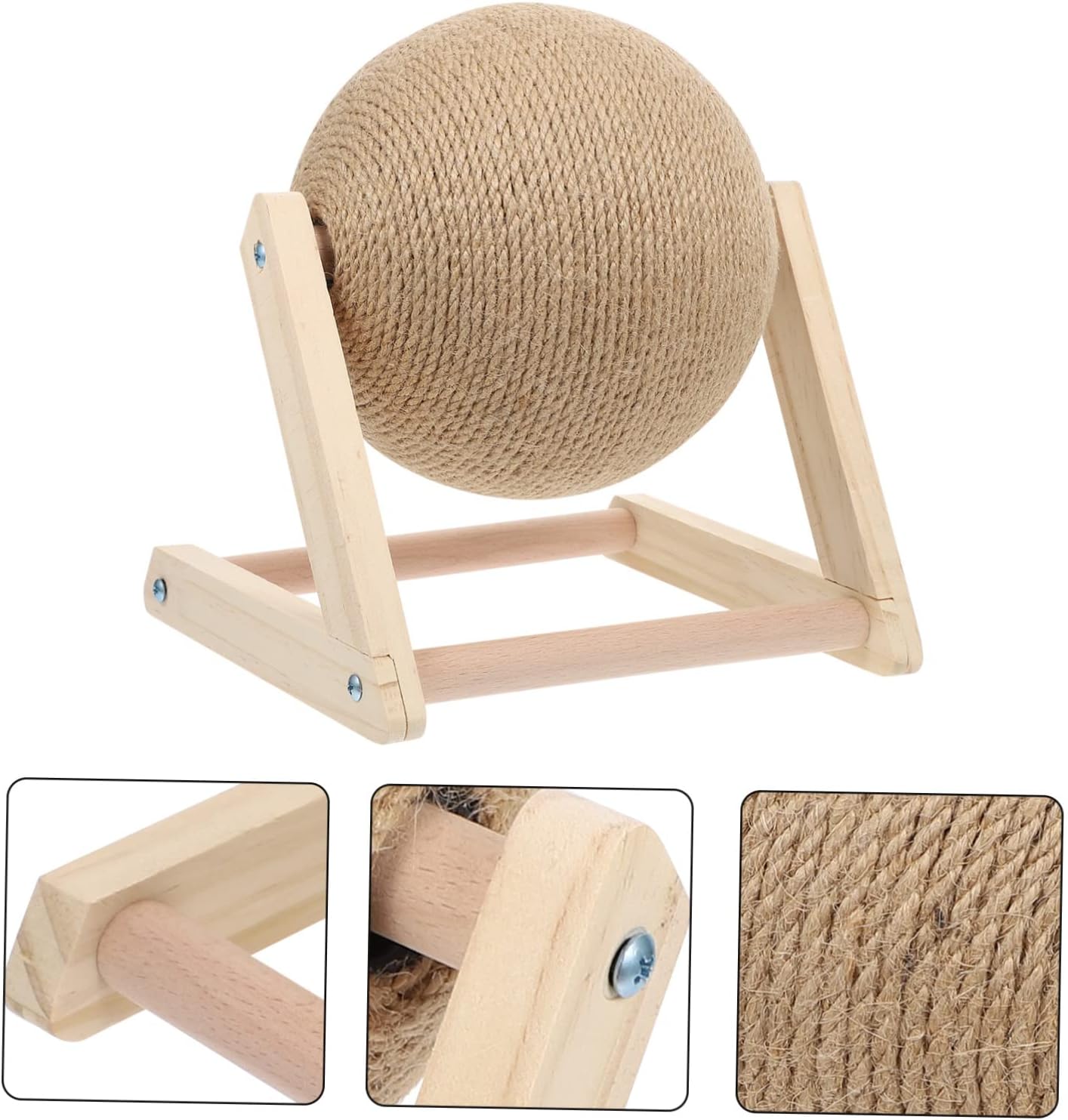 Cat Grooming Toy Claw Grinding Ball-Shaped Scratcher Multi-use Pet Accessory for Scratching Pad