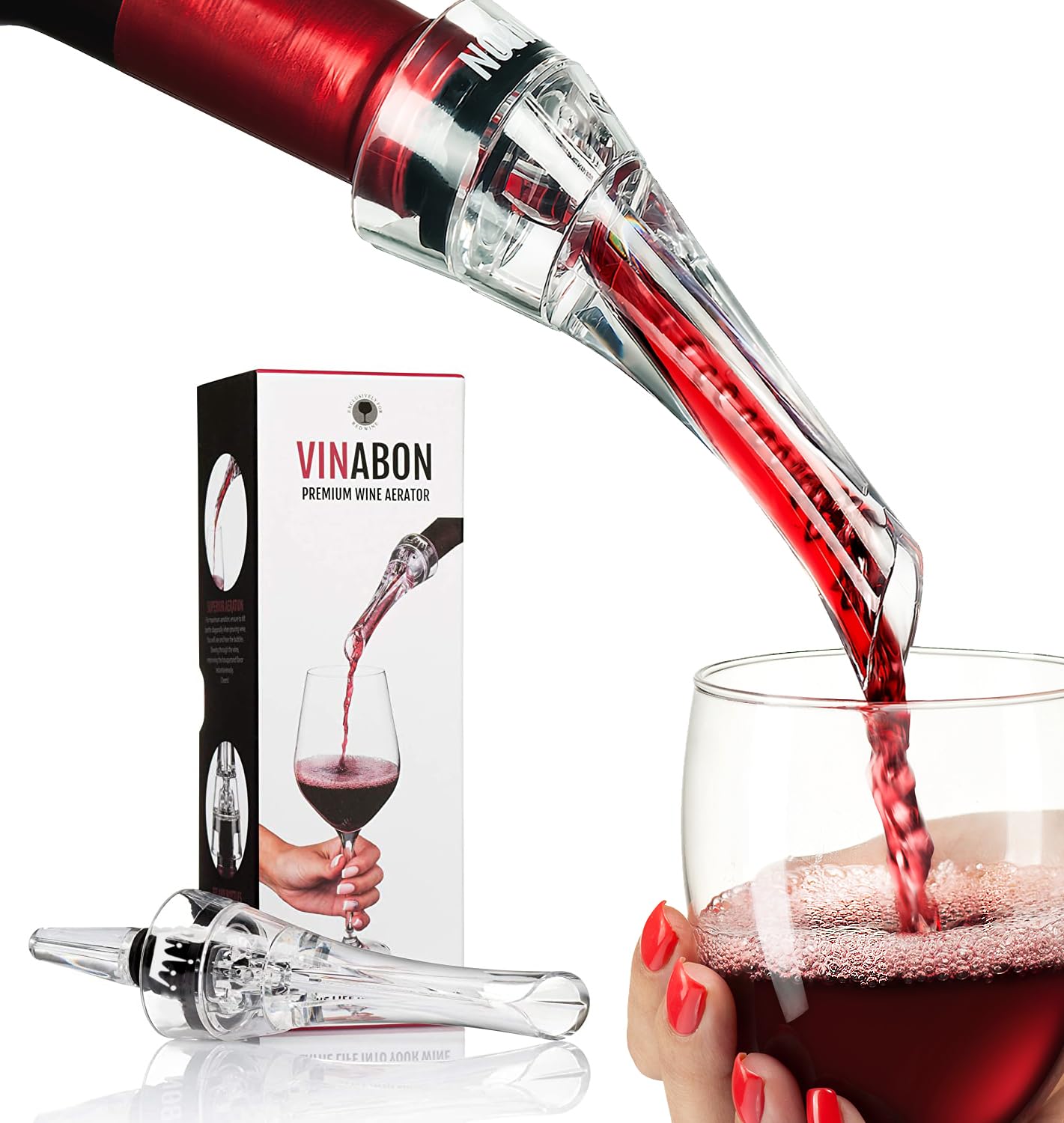 Wine Aerator - Luxury 2018 Aerator Wine Pourer - Wine Aerator Pourer - Wine Pourer - Wine Spout - Red White In Bottle Wine Aerator Kit - Slow Mini Wine Decanter Diffuser Aerator - eBook Wine Guide