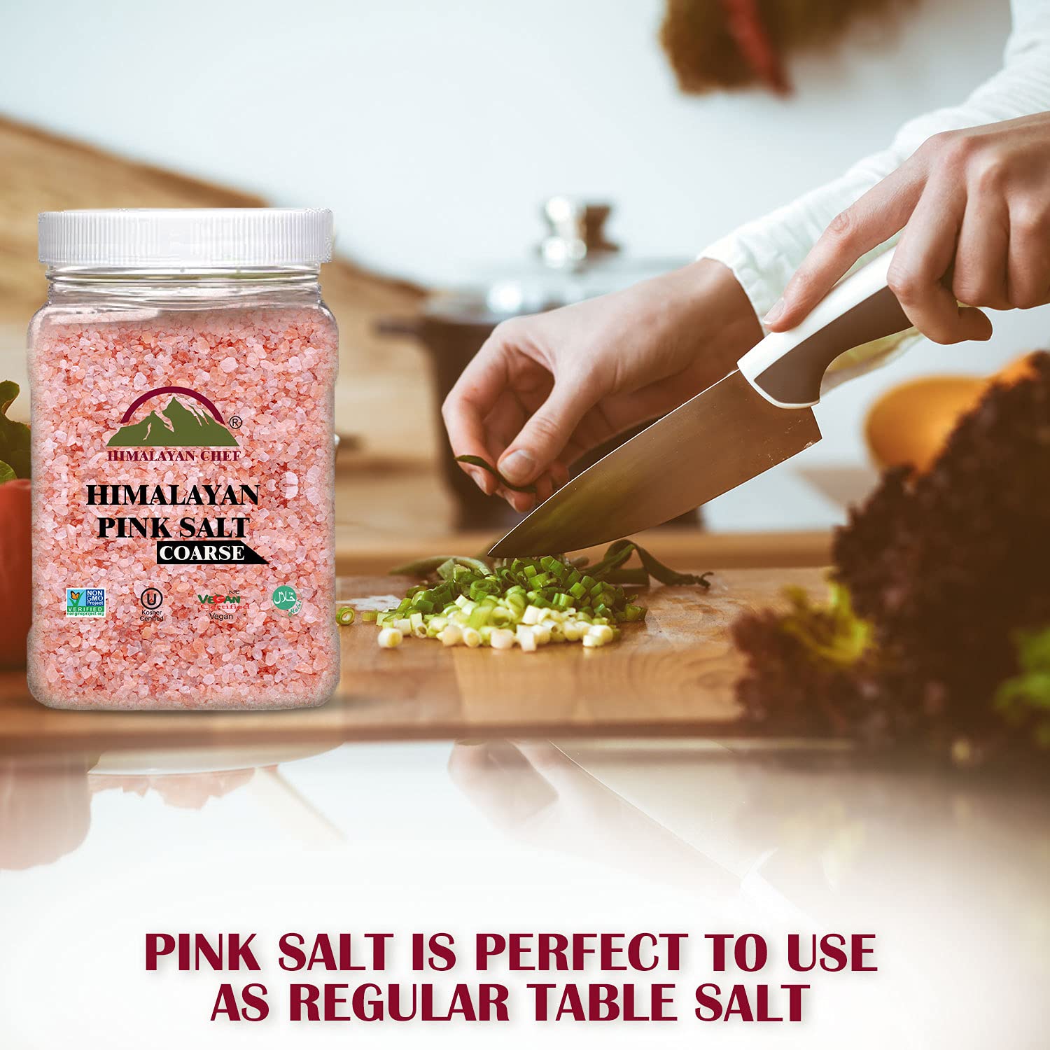 Himalayan Chef Pink Salt, Coarse- Ideal for Salt Grinders & Salt Mills, 30 Pound (5504-6PK) : Grocery & Gourmet Food