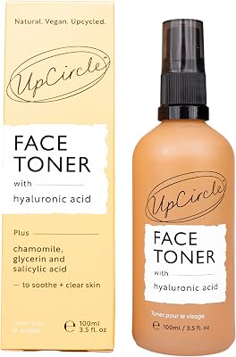 UpCircle Face Toner with Hyaluronic Acid + Salicylic Acid 3.5oz - for Balancing, Plumping + Soothing - Mandarin Fruit Water, Chamomile Extract + Glycerin - Natural, Vegan + Cruelty-Free