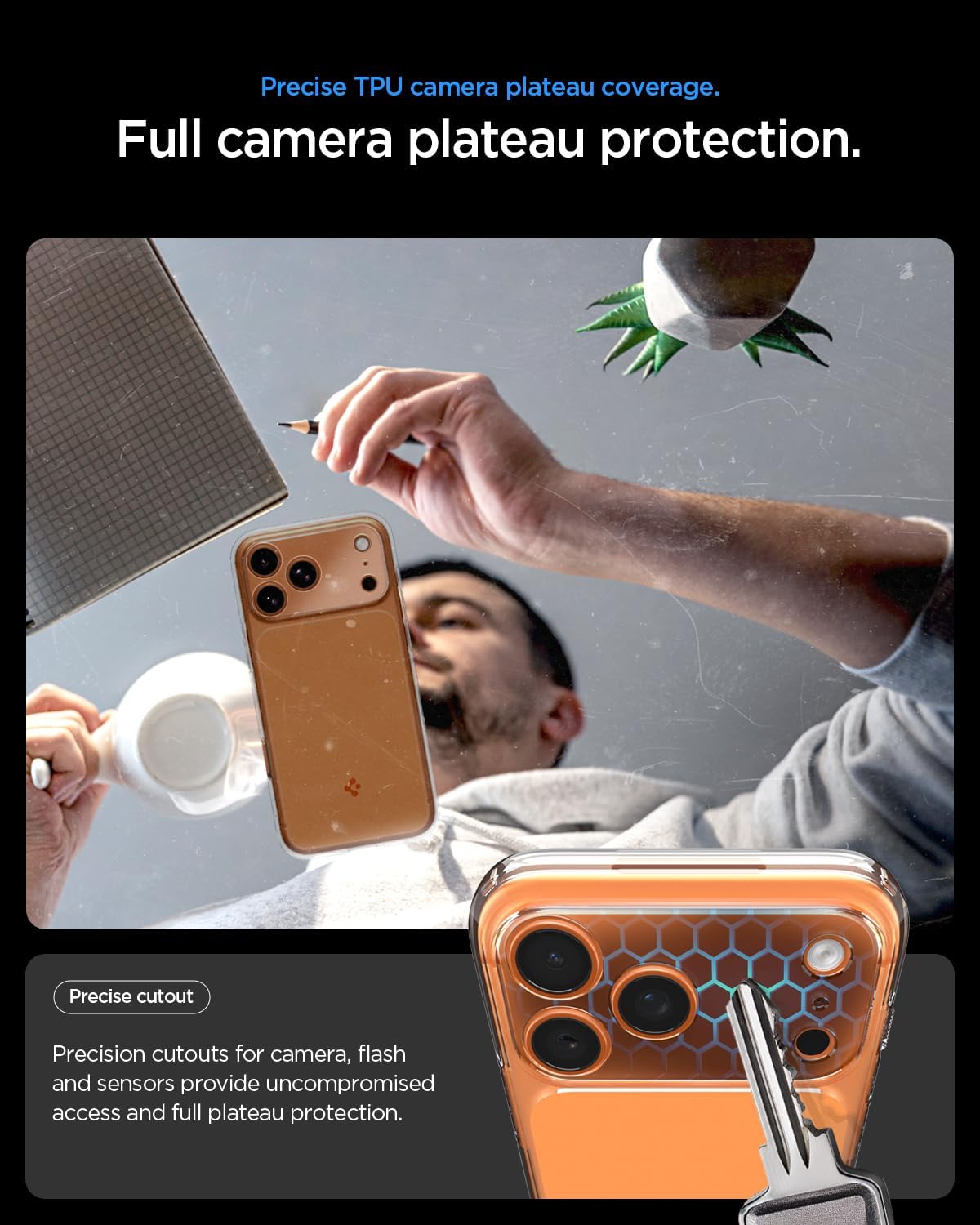 Spigen for iPhone 17 Pro Max Case, Ultra Hybrid T MagFit [Camera Control Button] [Compatible with Magsafe] - Glossy Orange - Image 4