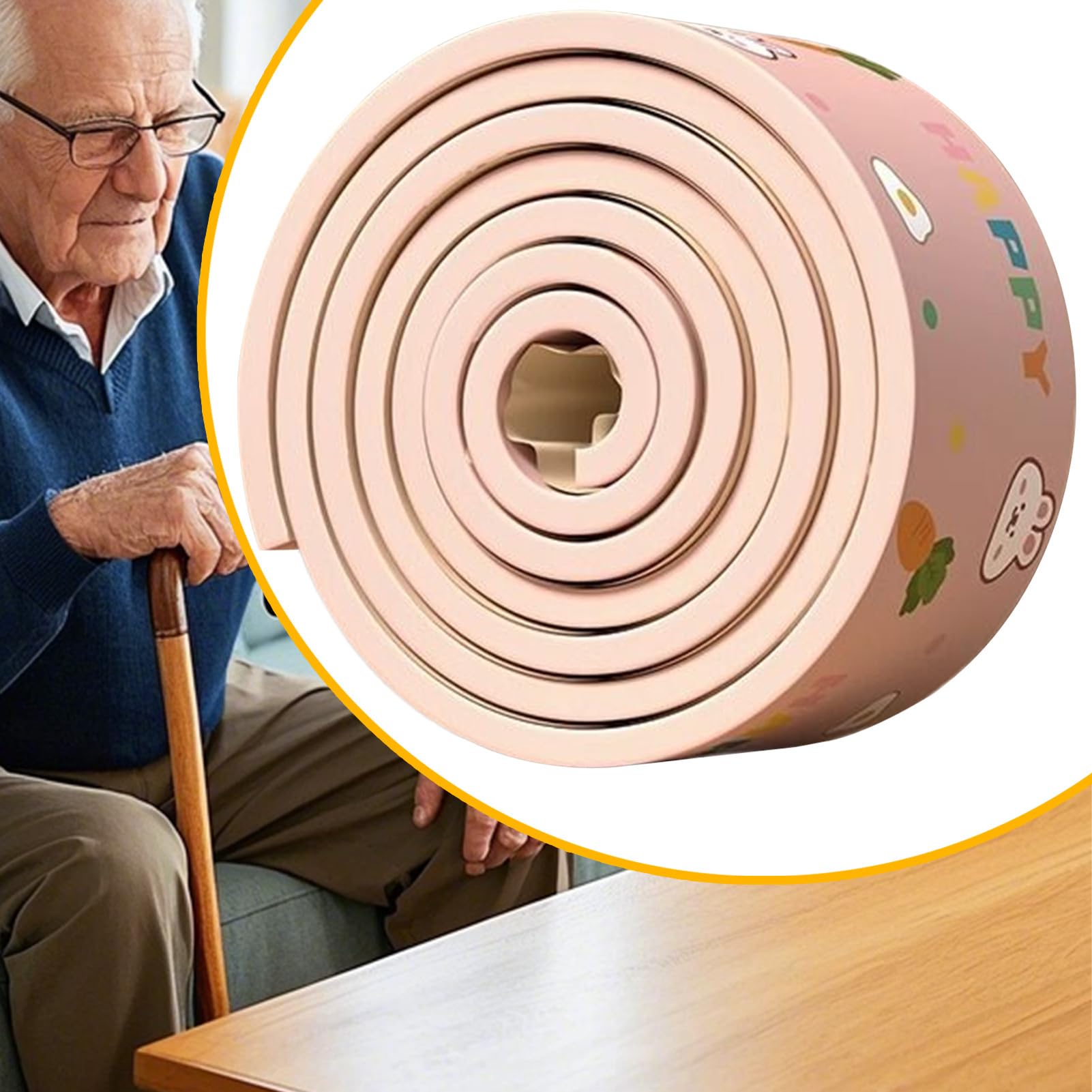 Protezione Angoli e Bordi per Bambini Protezione Bordi A Cartoni Animati | Strisce Imbottite Sicurezza Bambini Paracolpi Per Angoli Mobili Letti Camini Pareti E Banconi