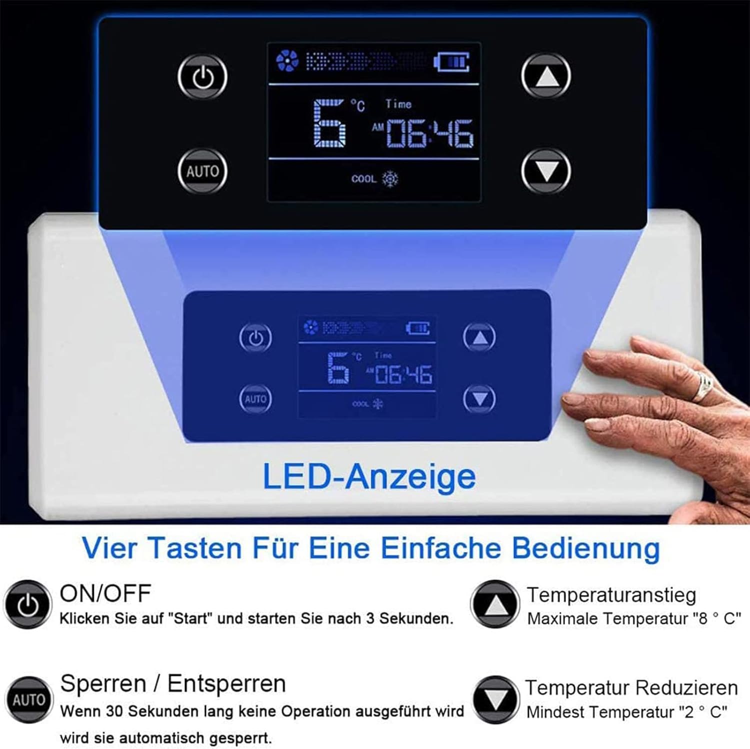 Mini Fridge Insulin Cooler, Medicine Refrigerator - Travel, Home, Portable Car Refrigeration Case/Small Travel Box for Medication,1 lithium battery