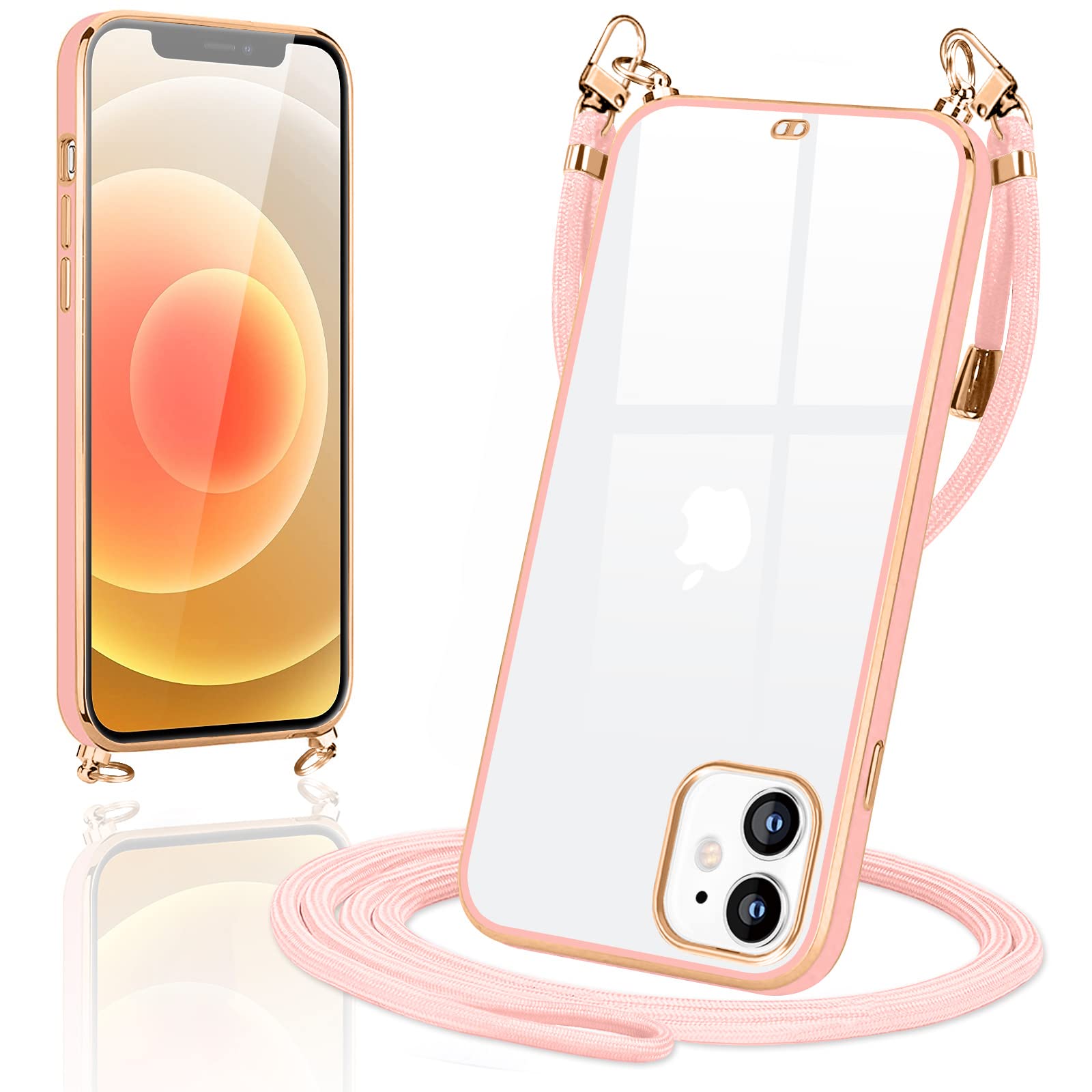 Amazon.co.jp: iPhone 12 mini Case, Shoulder, Clear, TPU, Cover
