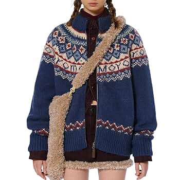 トップス U Neck Popover fair isle sweater knit s-l400.jpg