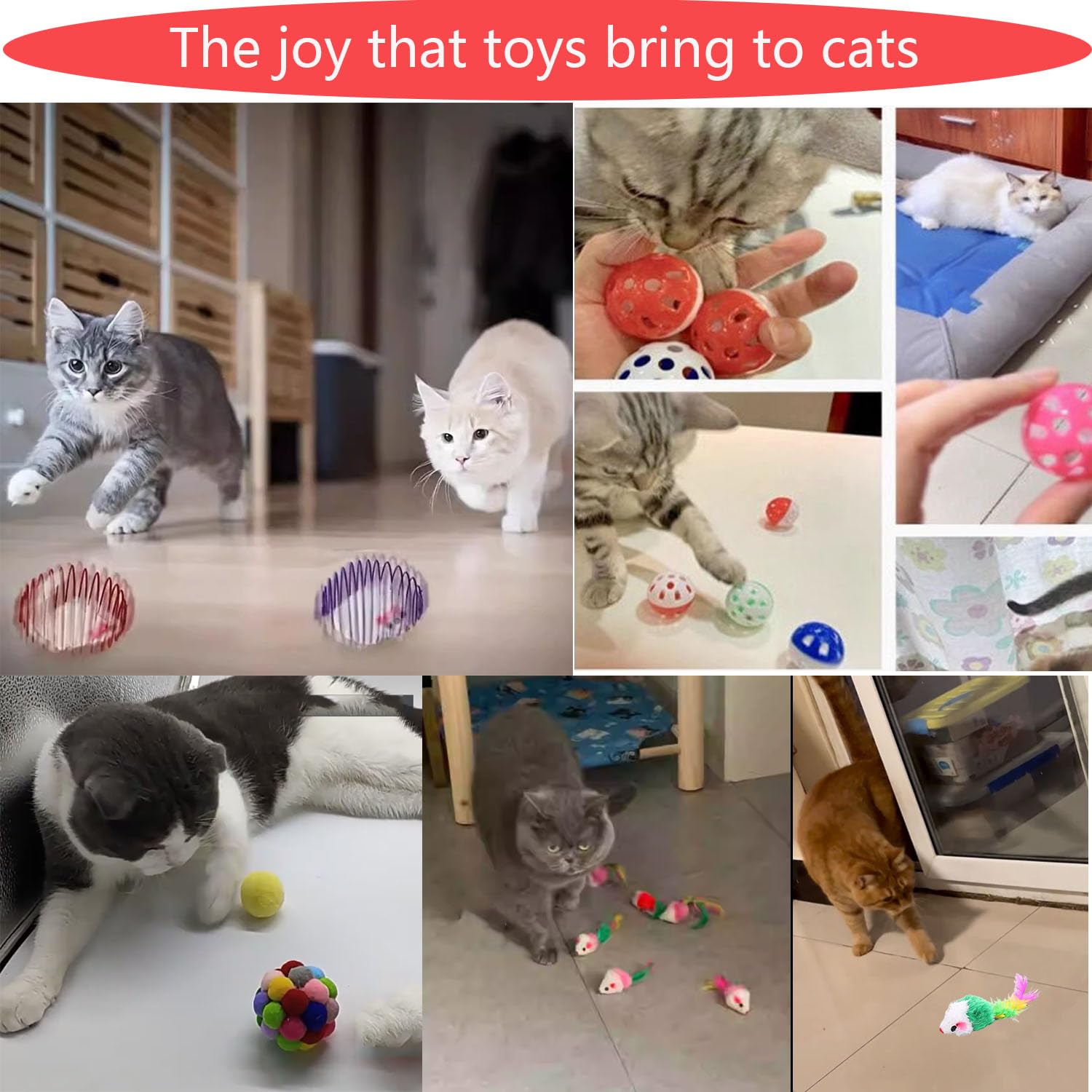 Calendario de Adviento para gatos 2024, juego de juguetes interactivos para gatos de interior con juguetes de hierba gatera, varita de plumas y bolas de cascabel, Navidad para gatitos y