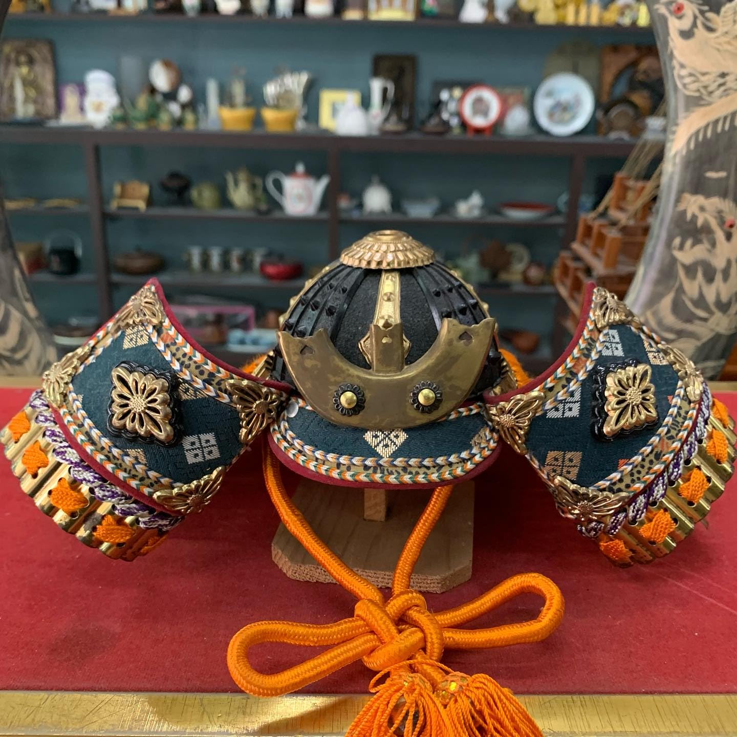 Samurai Helmet Display | Traditional Japanese Kabuto Replica