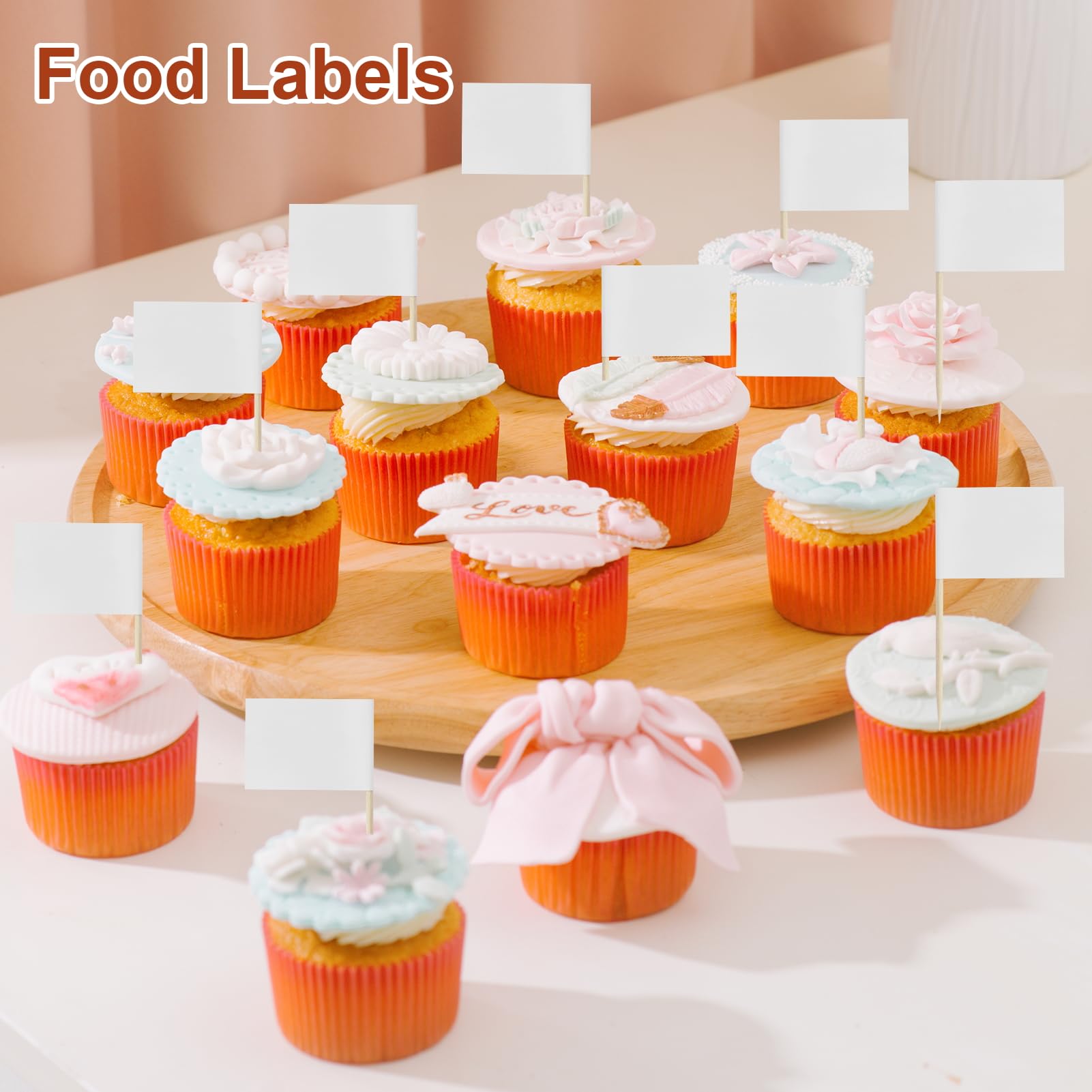 120 pezzi pezzi di stuzzicadenti vuoti, bandiere di stuzzicadenti, bandiere da scrivere, stuzzicadenti di carta, per torte, frutta, decorazione per feste