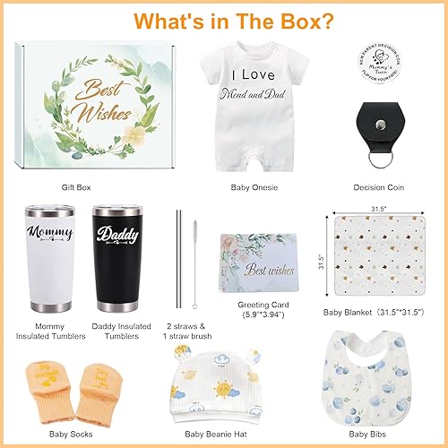 Miniatura 8 de Regalos para nuevas mamás para mujeres, 12 piezas de regalos de baby shower, los mejores regalos de embarazo para padres primerizos, regalos de
